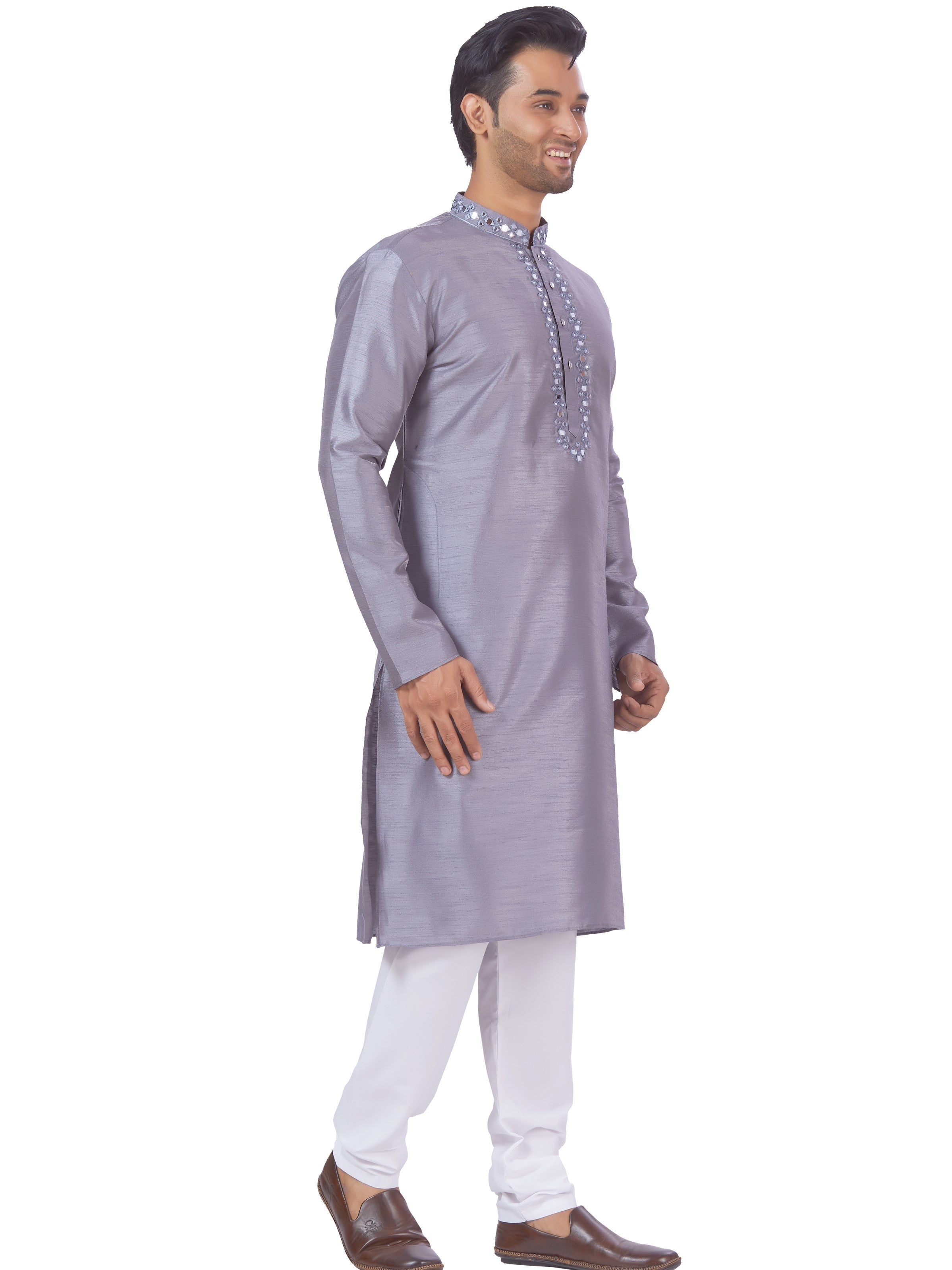 Mens Embroidered Kurta Payjama - Roop Darshan