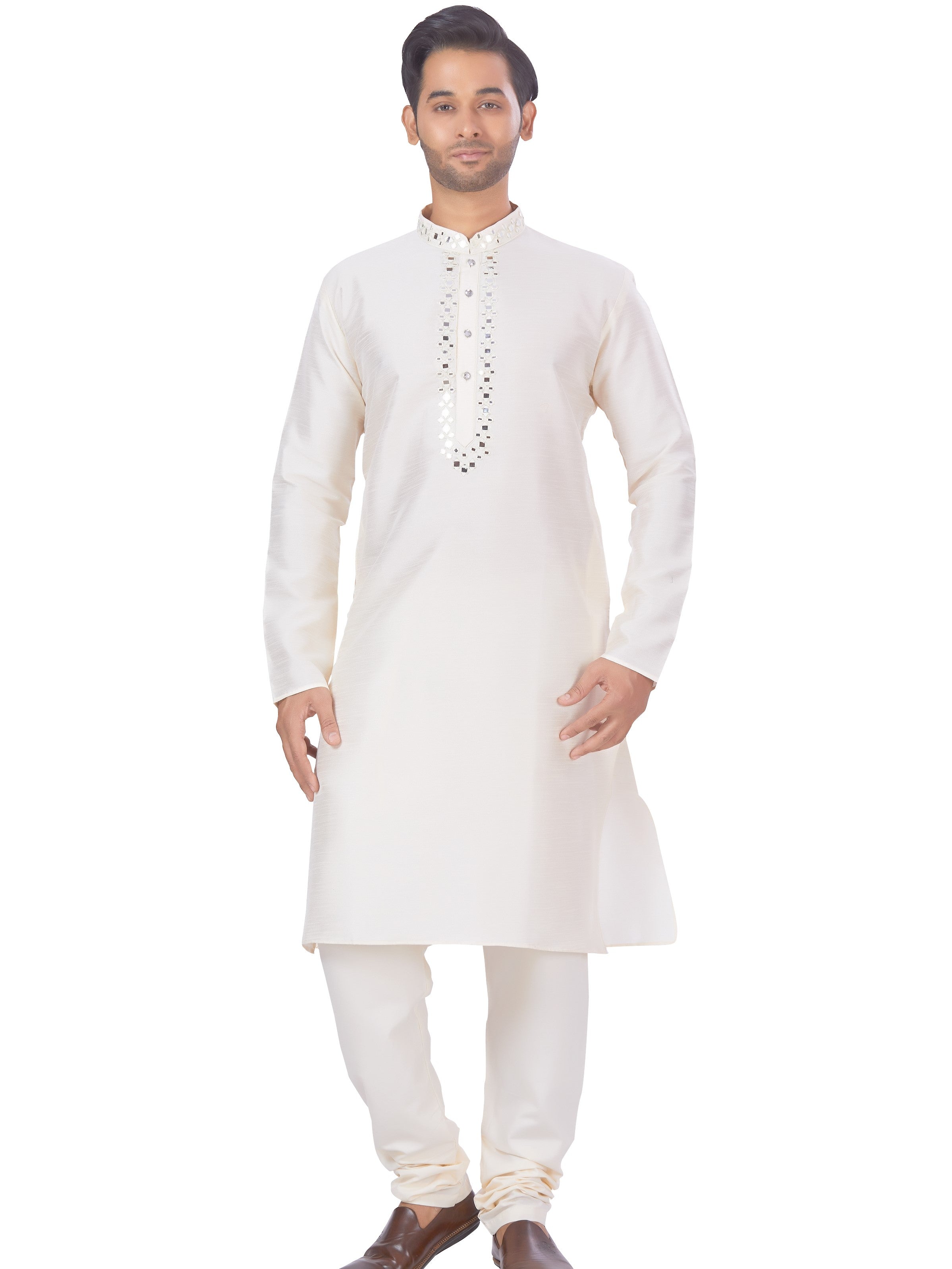 Mens Embroidered Kurta Payjama - Roop Darshan