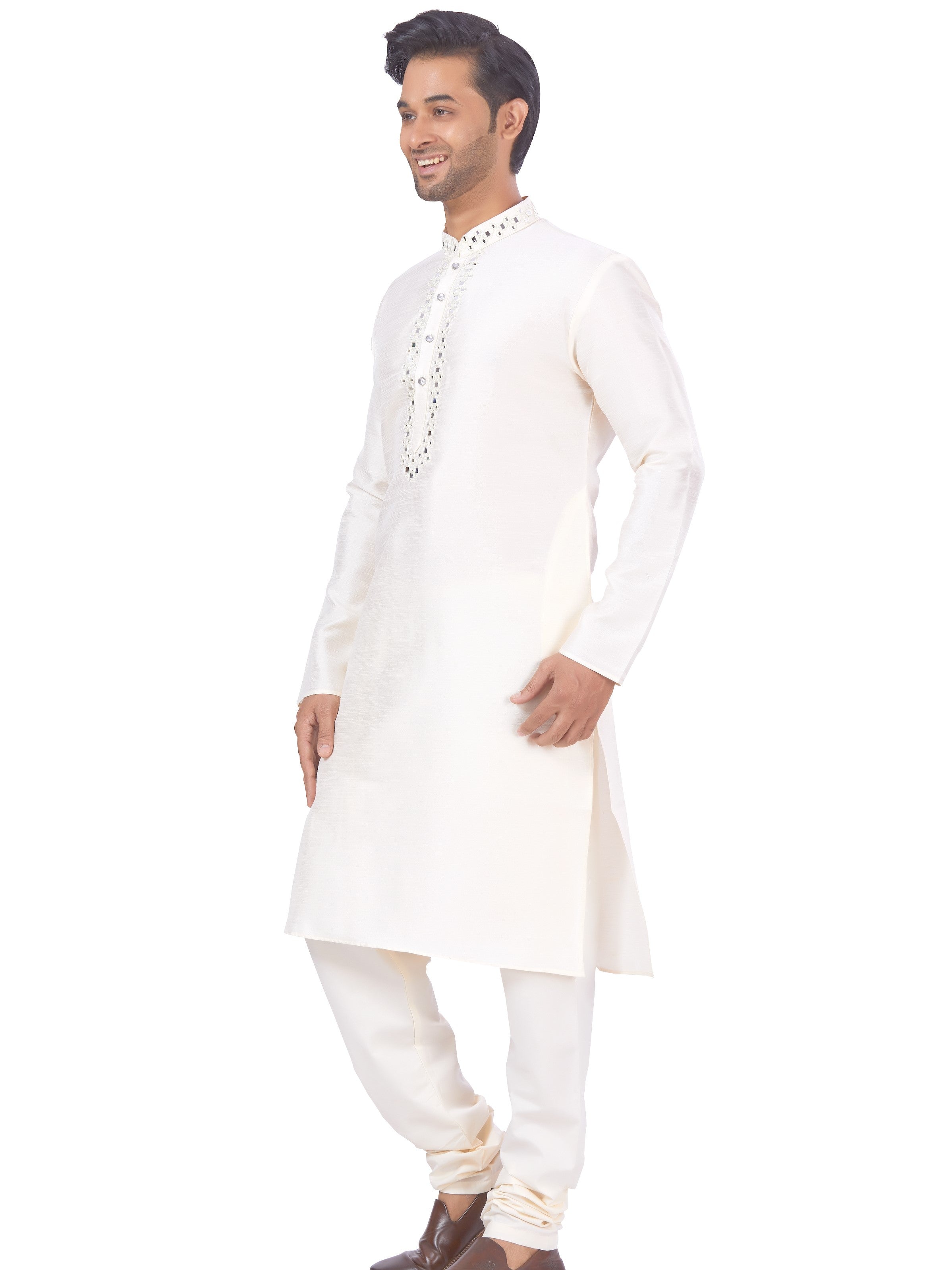 Mens Embroidered Kurta Payjama - Roop Darshan