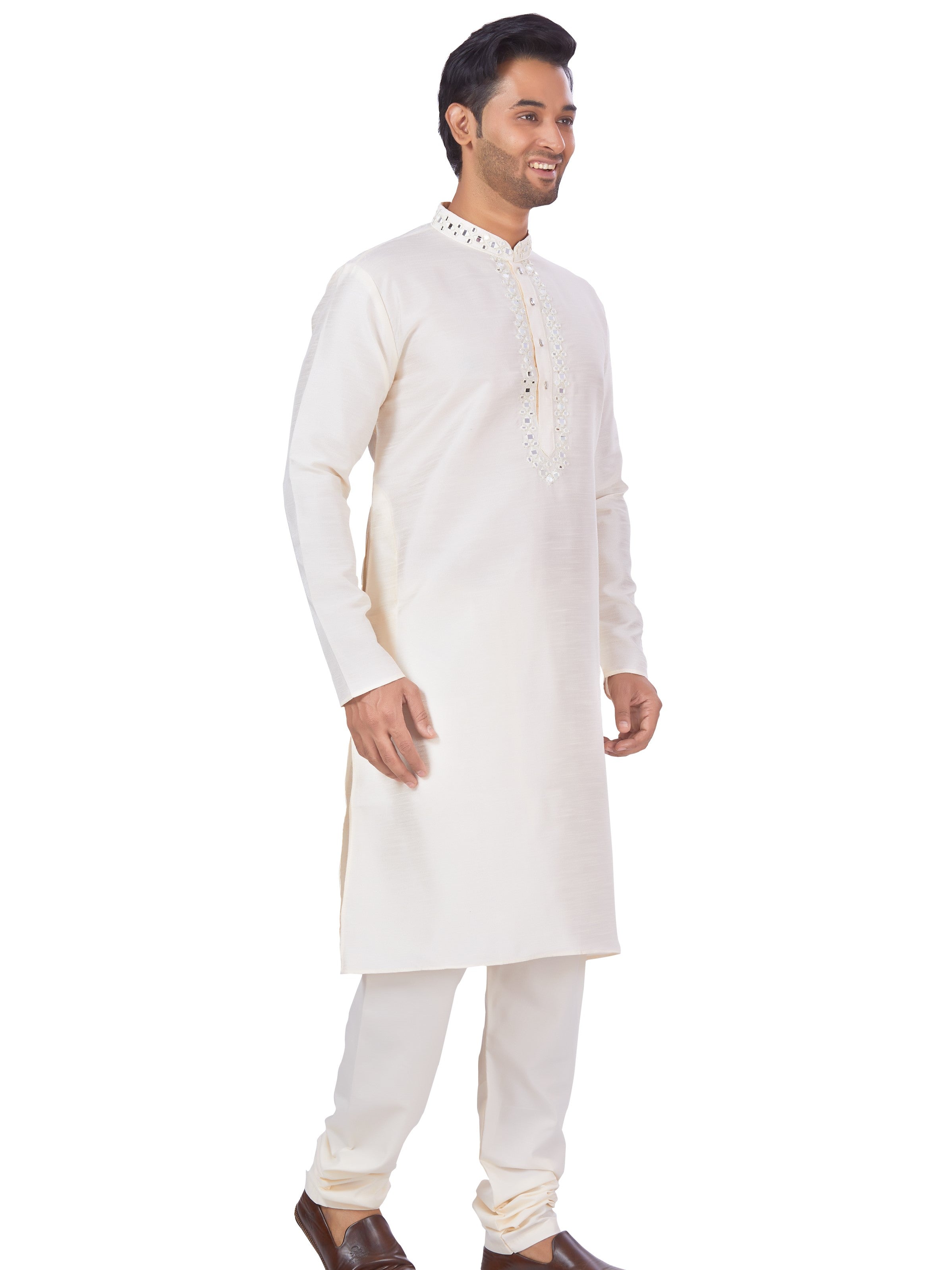 Mens Embroidered Kurta Payjama - Roop Darshan