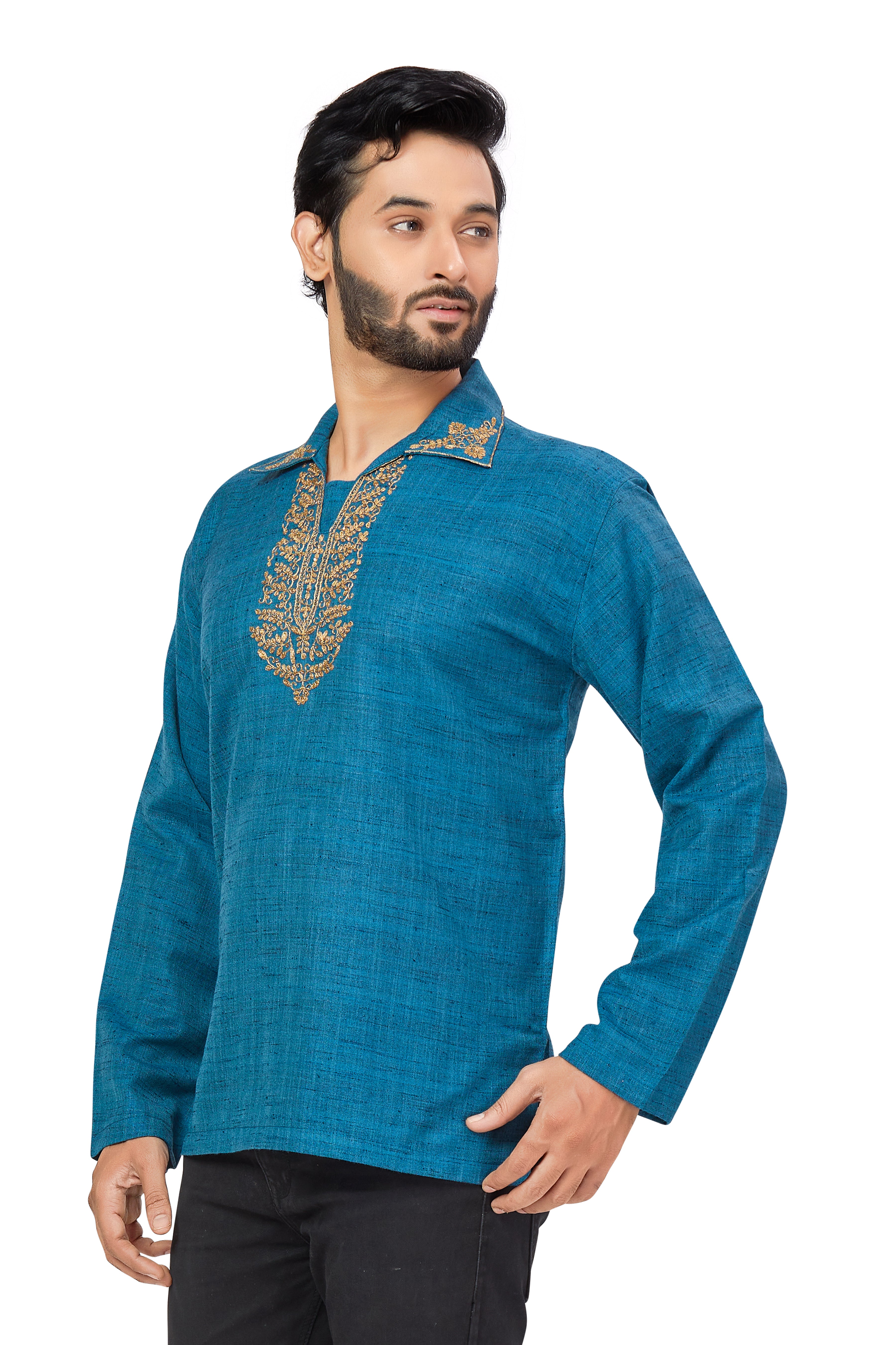 Mens Embroidered Kurti - Roop Darshan