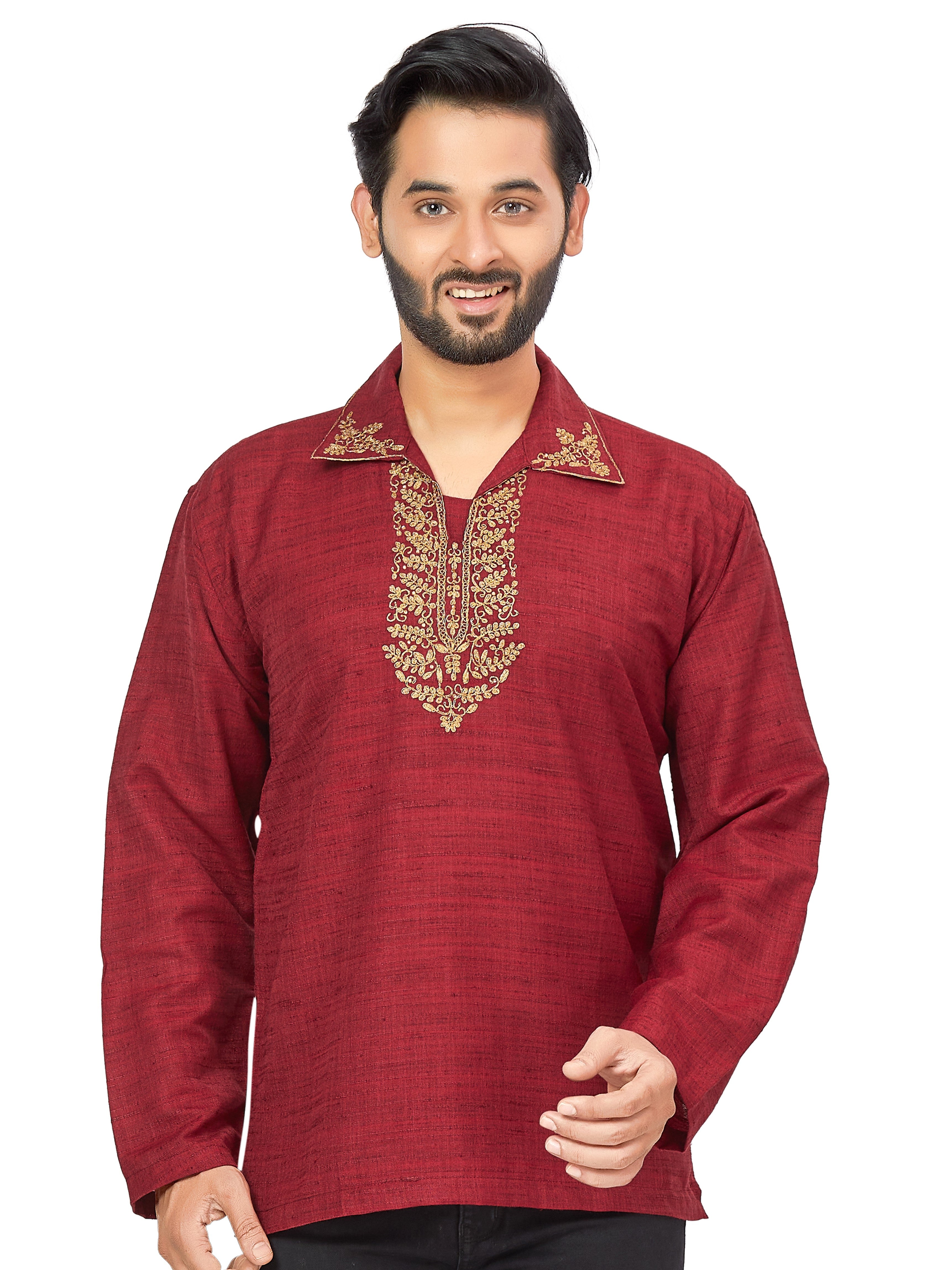 Mens Embroidered Kurti - Roop Darshan