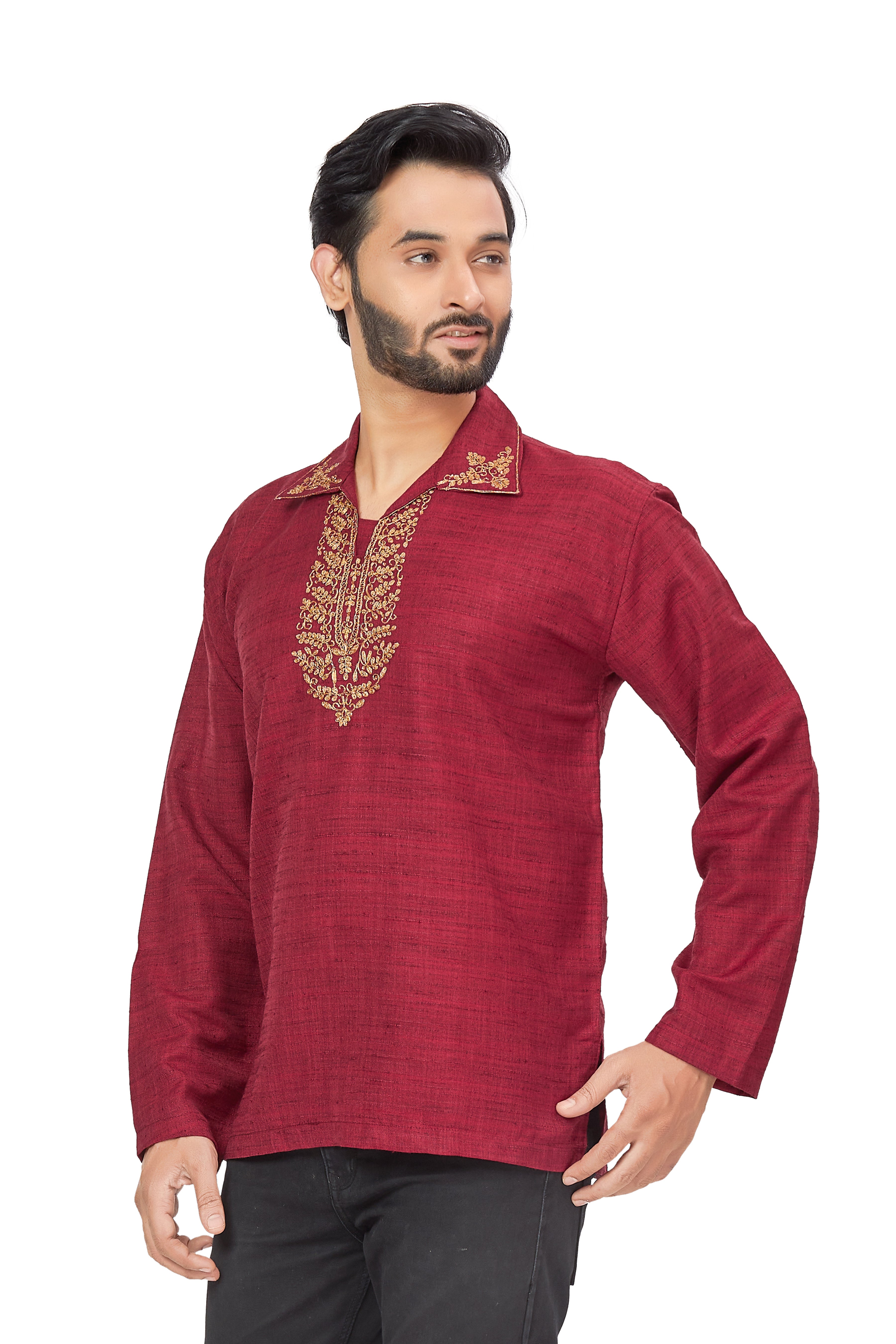 Mens Embroidered Kurti - Roop Darshan