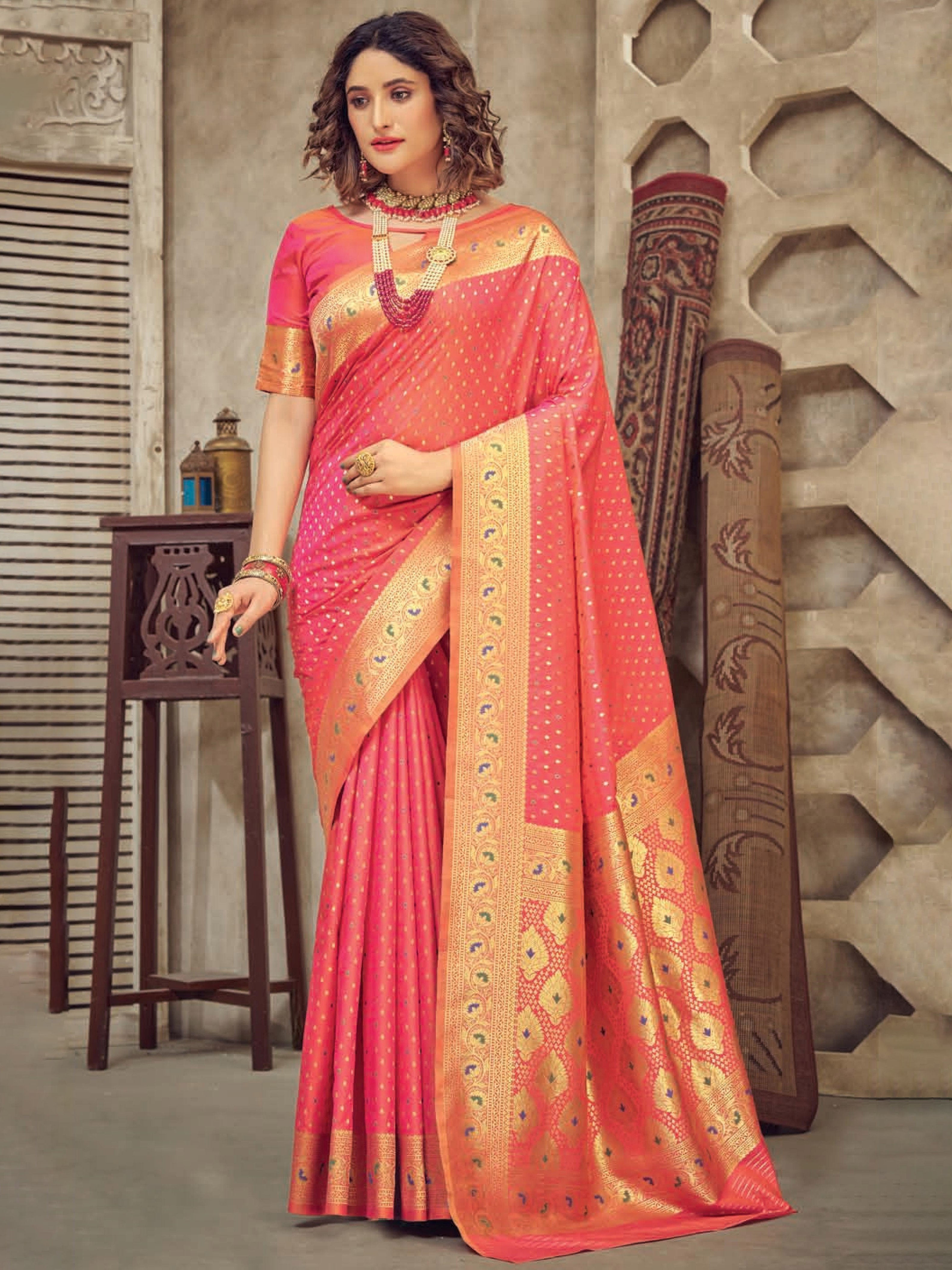 Maria Weaving Silk Saree - Roop Darshan