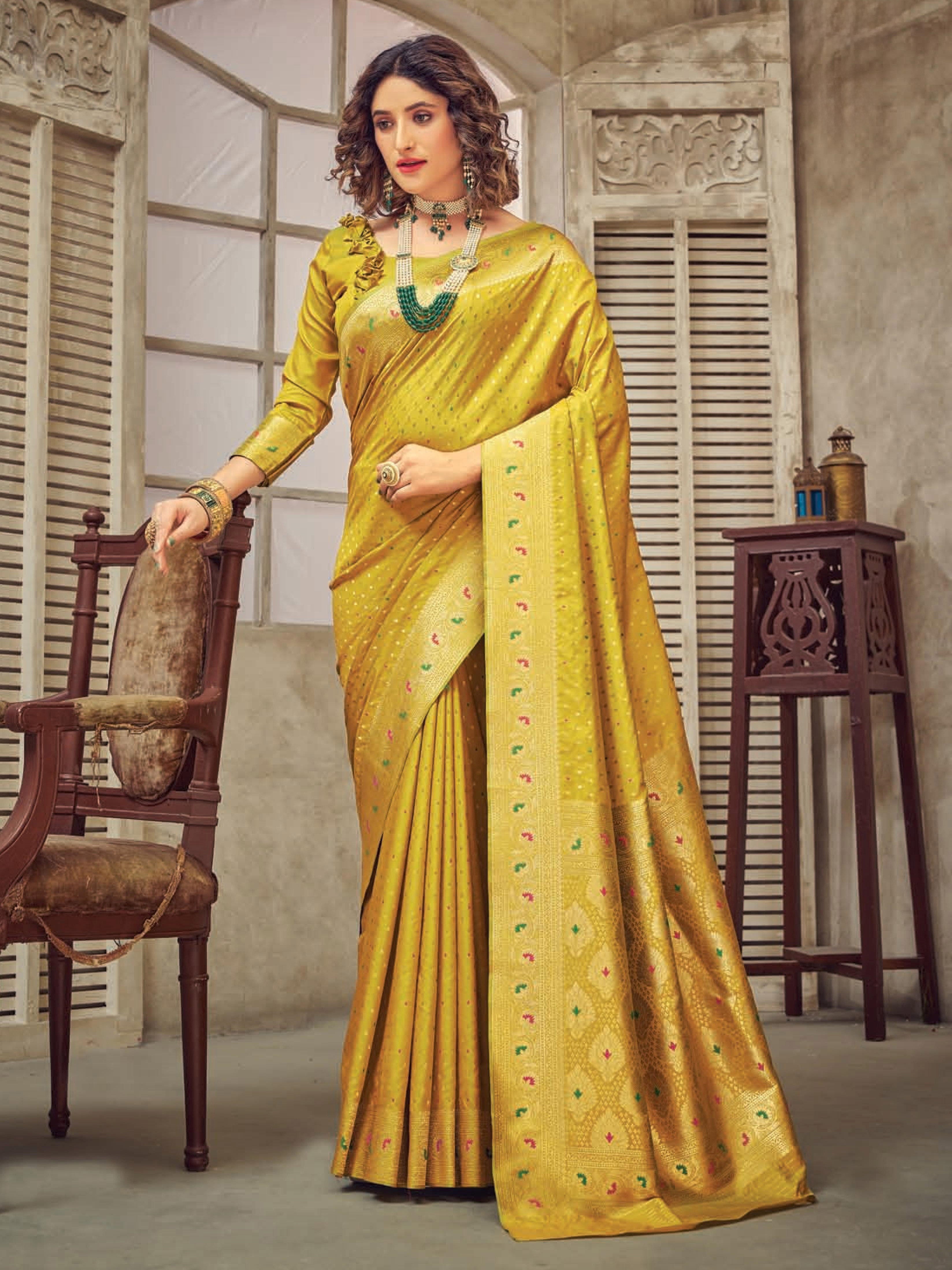 Maria Weaving Silk Saree - Roop Darshan