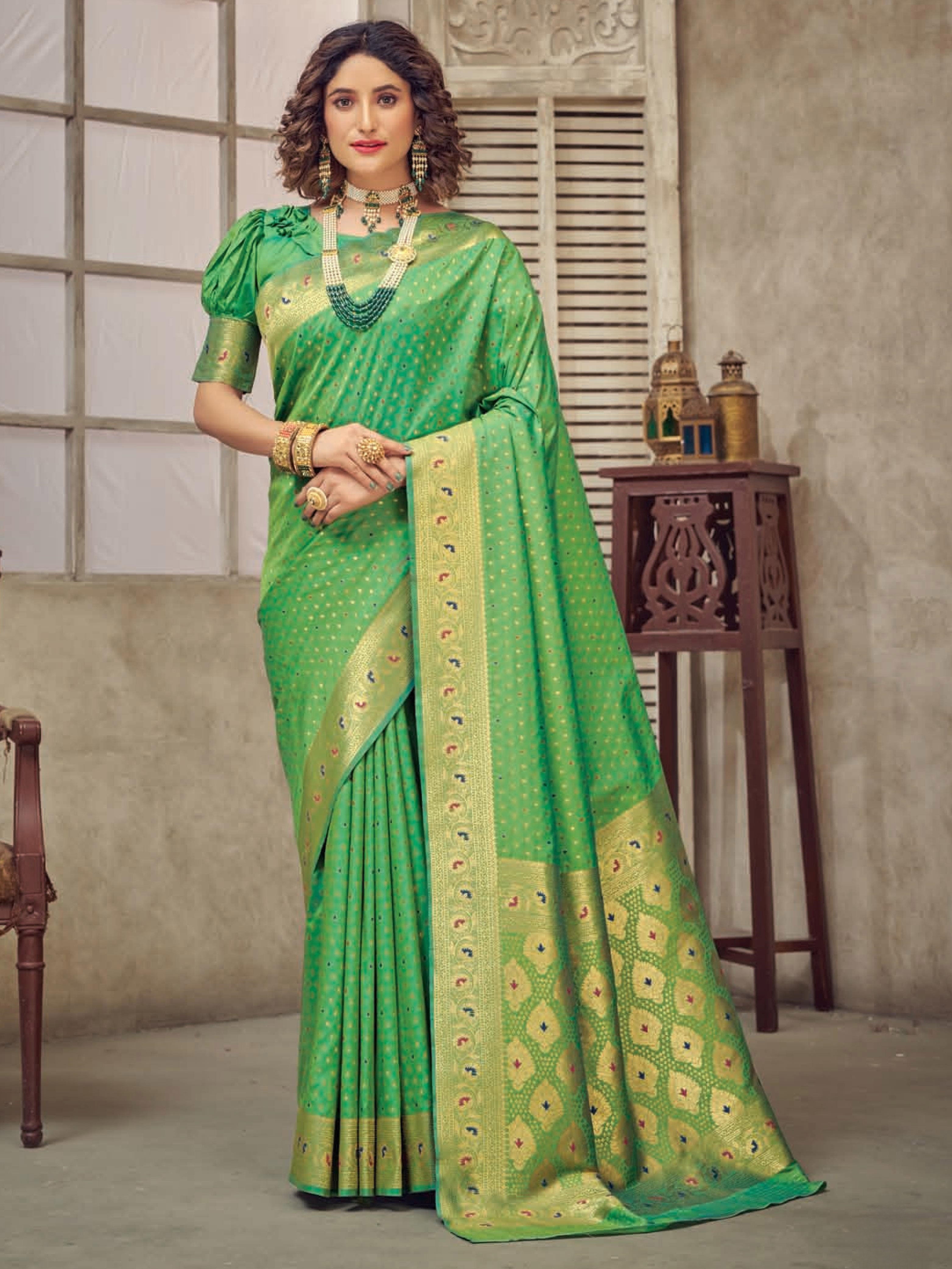 Maria Weaving Silk Saree - Roop Darshan