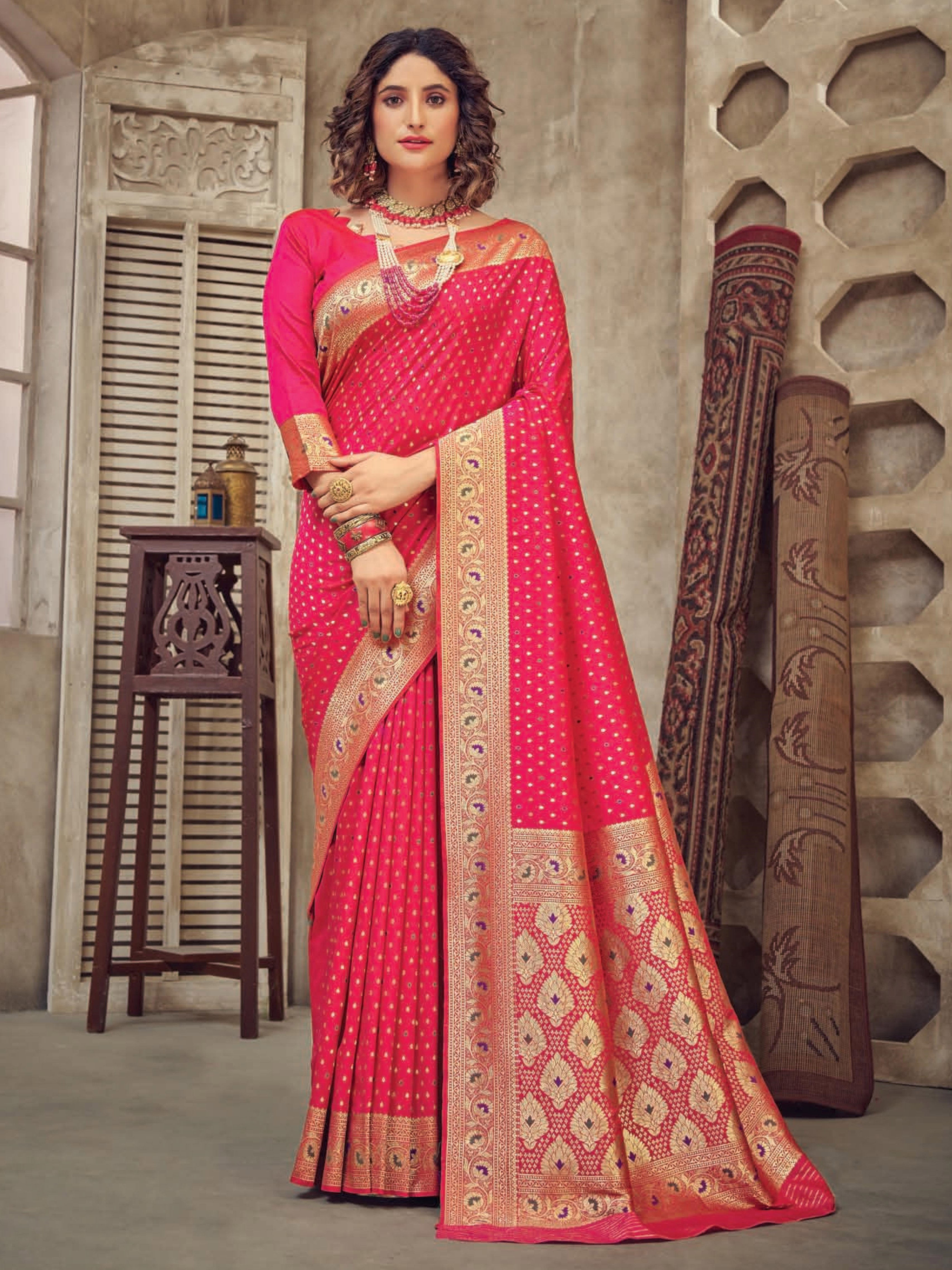 Maria Weaving Silk Saree - Roop Darshan