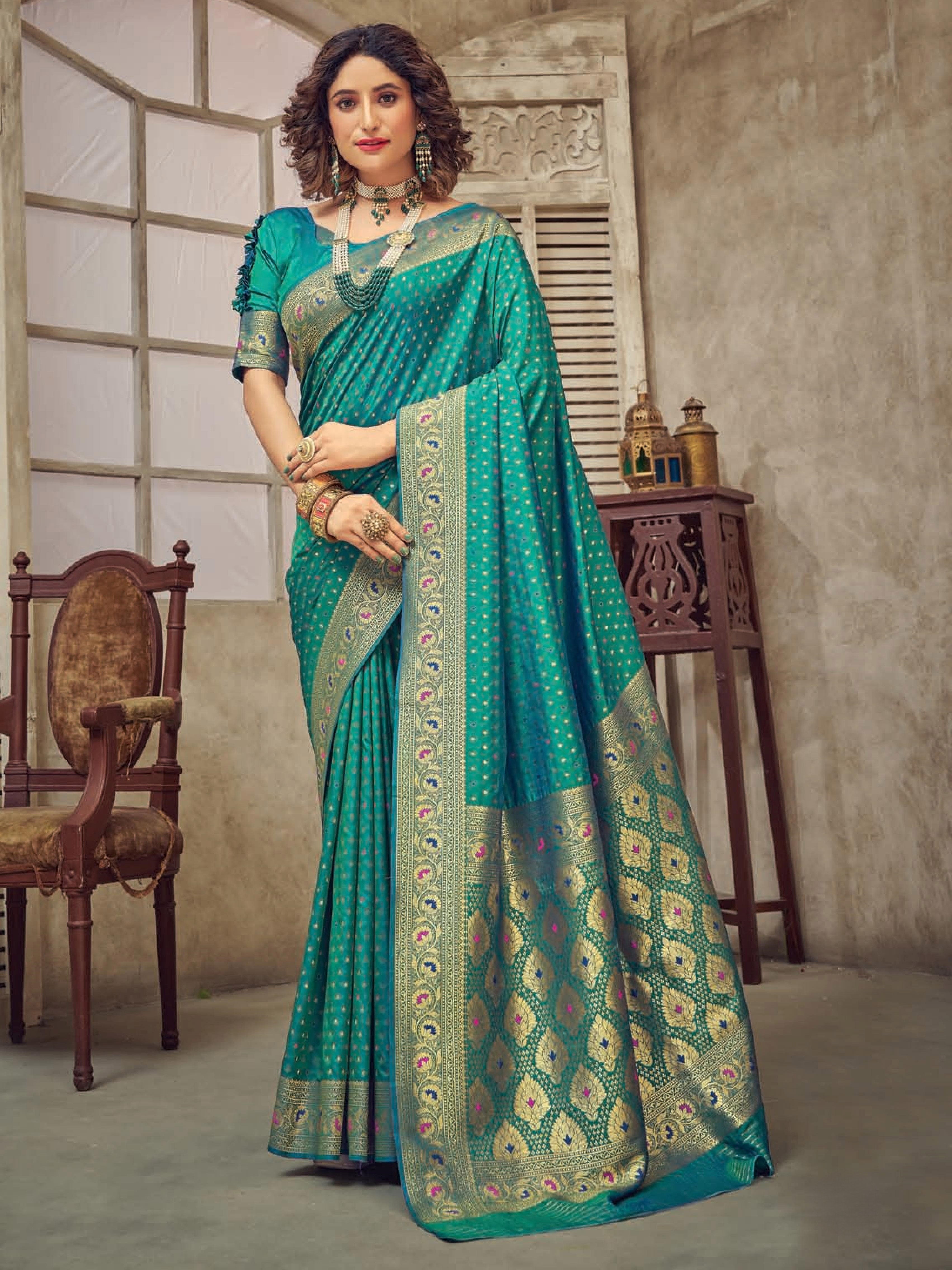 Maria Weaving Silk Saree - Roop Darshan