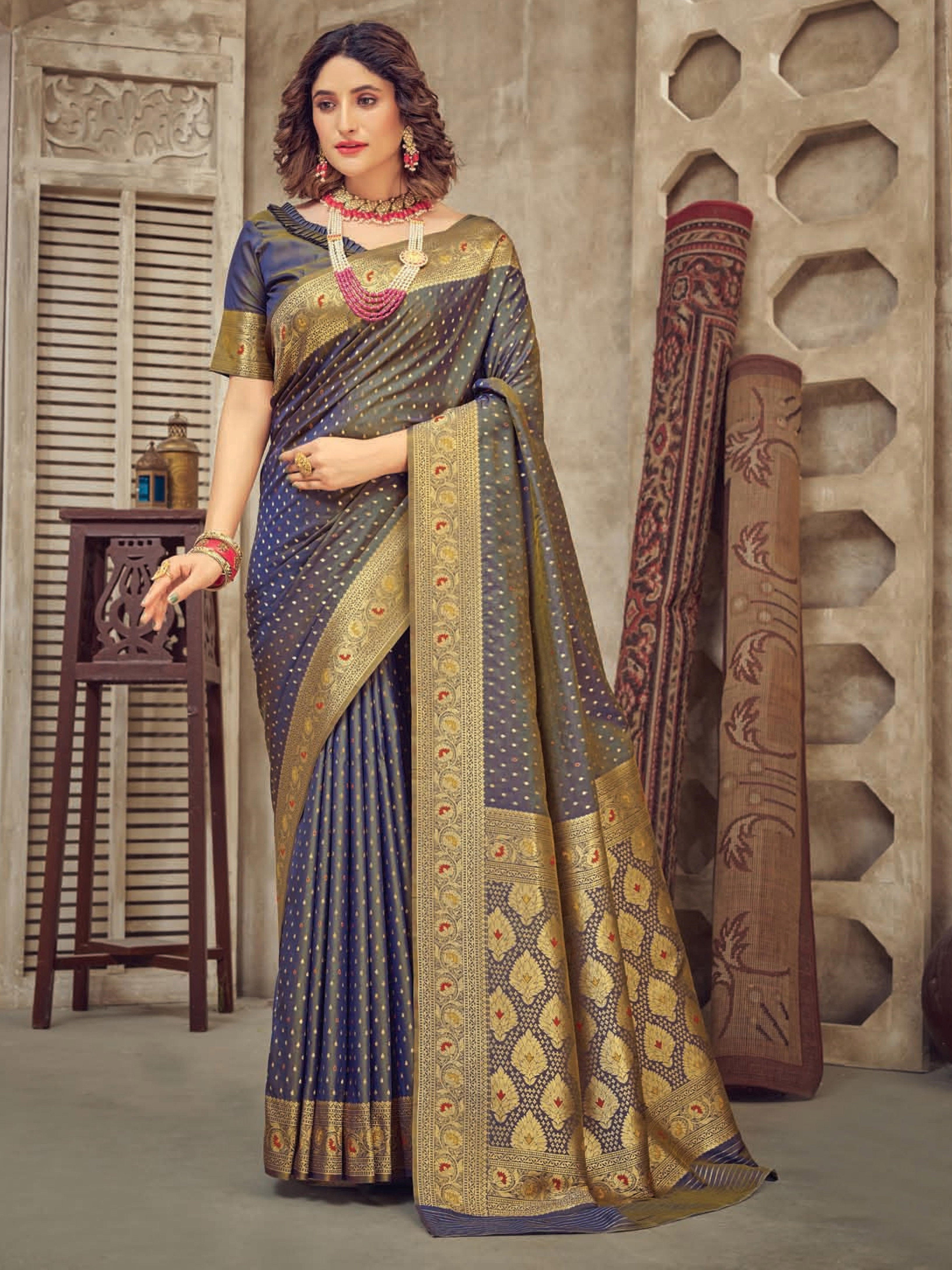 Maria Weaving Silk Saree - Roop Darshan