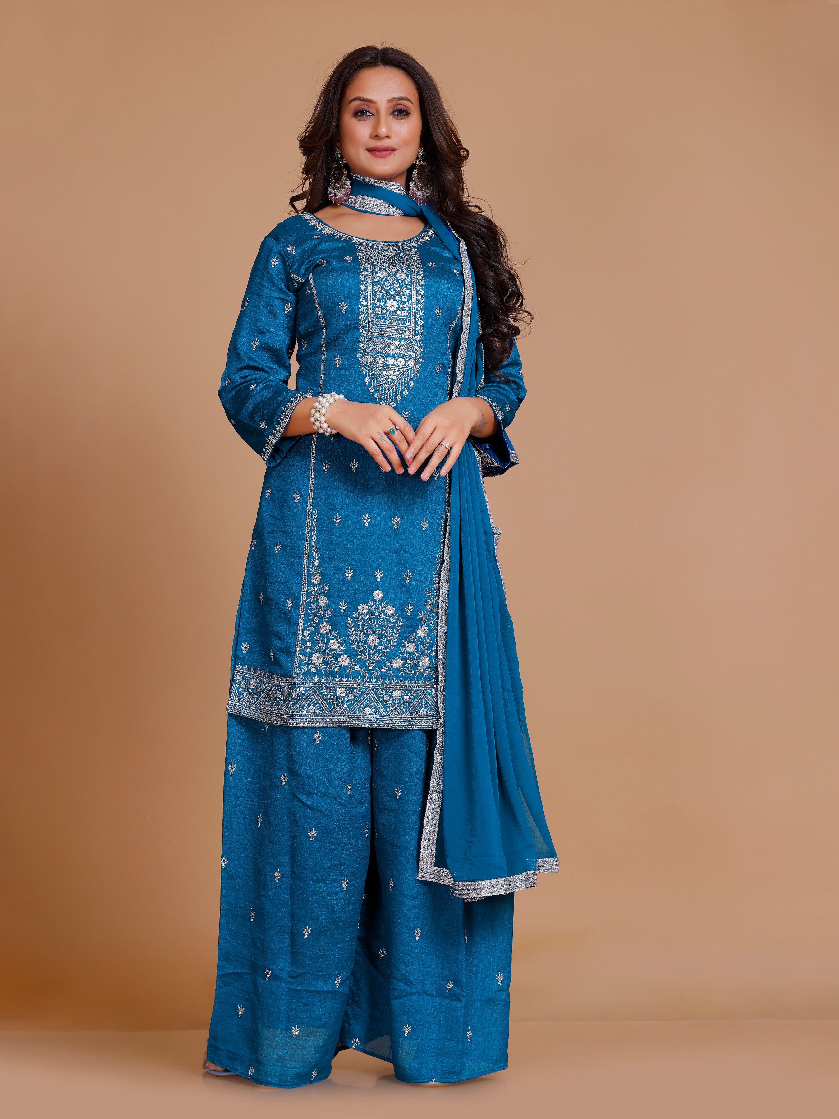 Tanvi Palazzo Suit - Roop Darshan