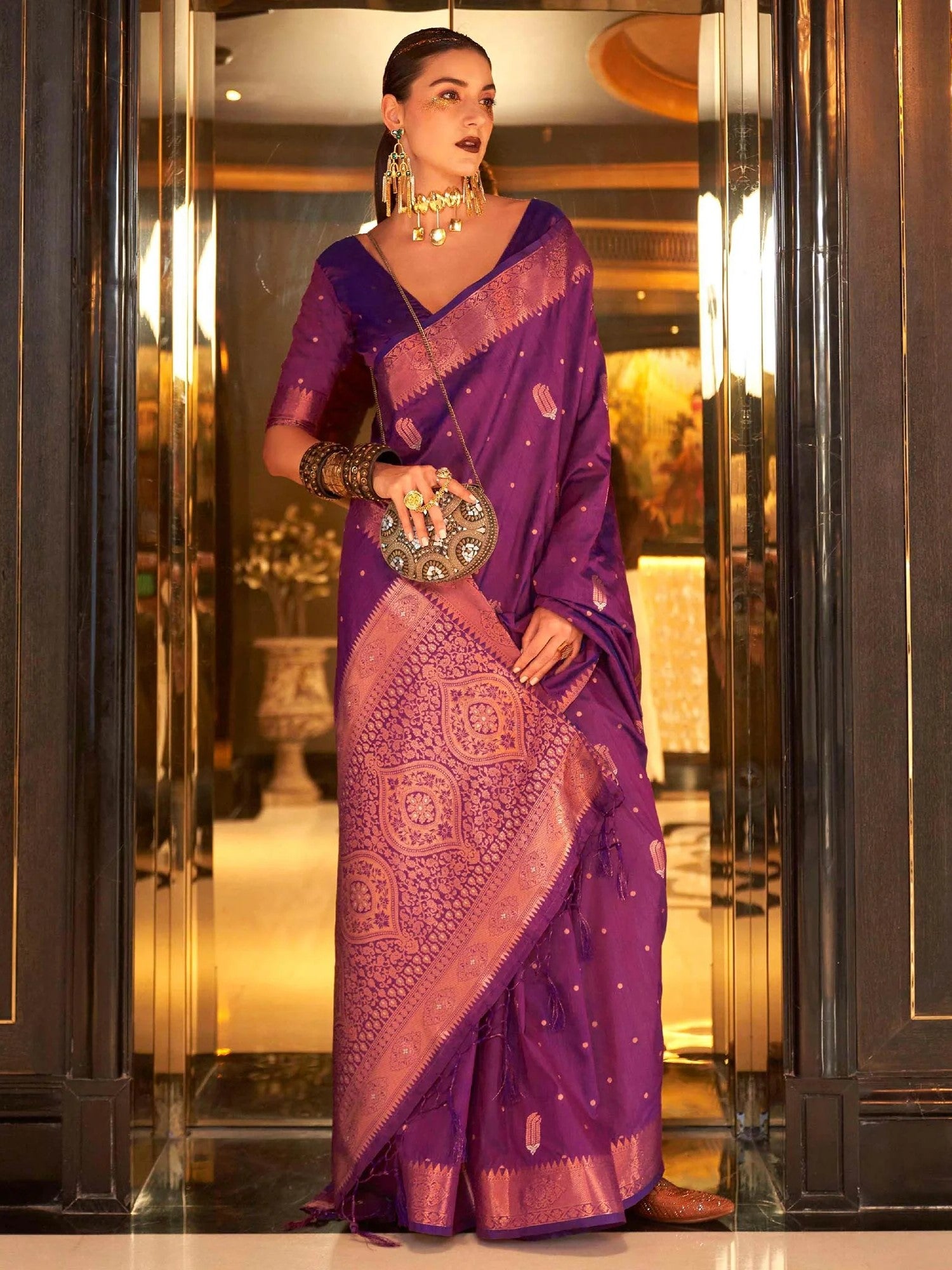 Rory Weaving Silk Saree - Roop Darshan