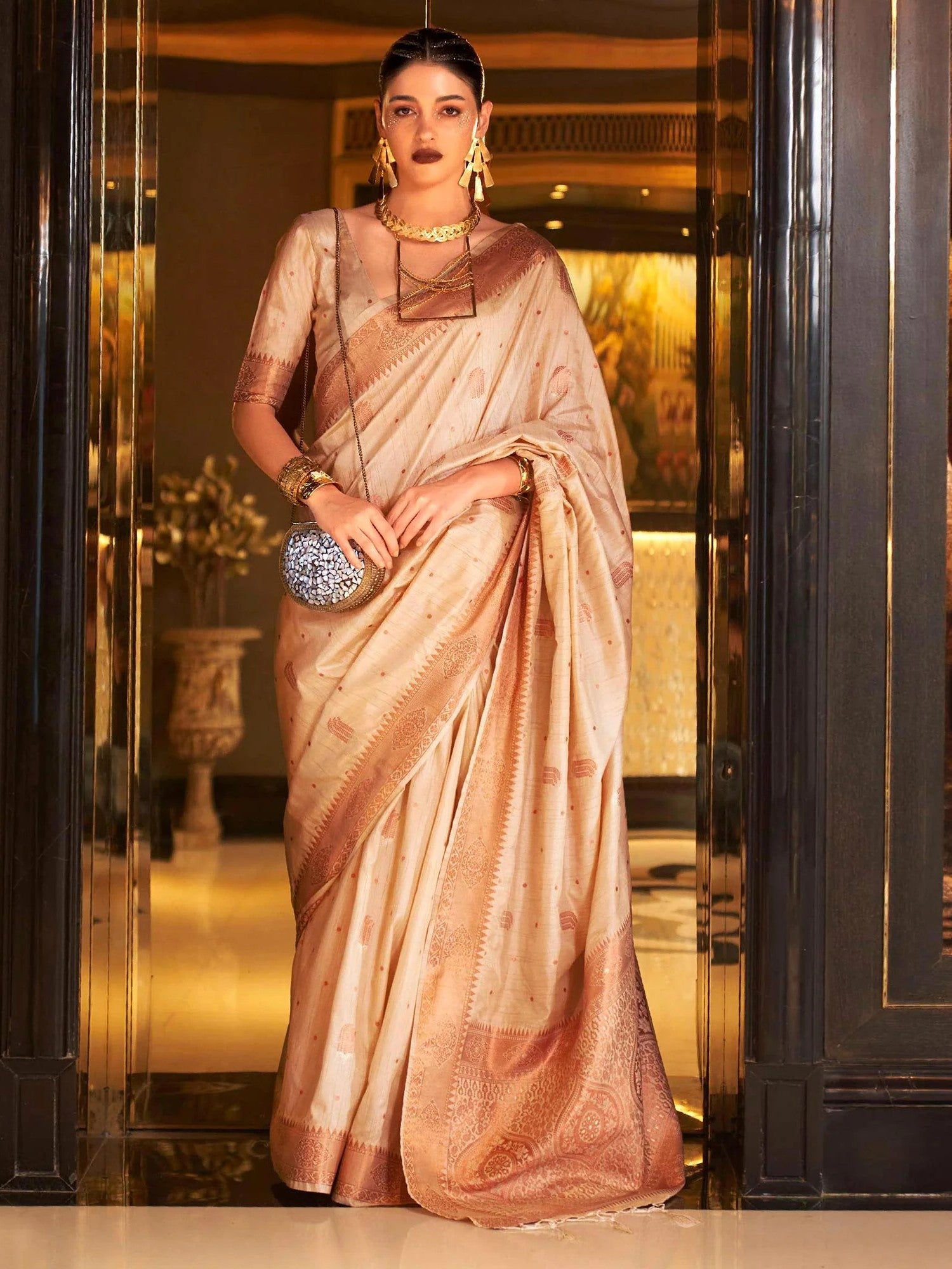 Rory Weaving Silk Saree - Roop Darshan