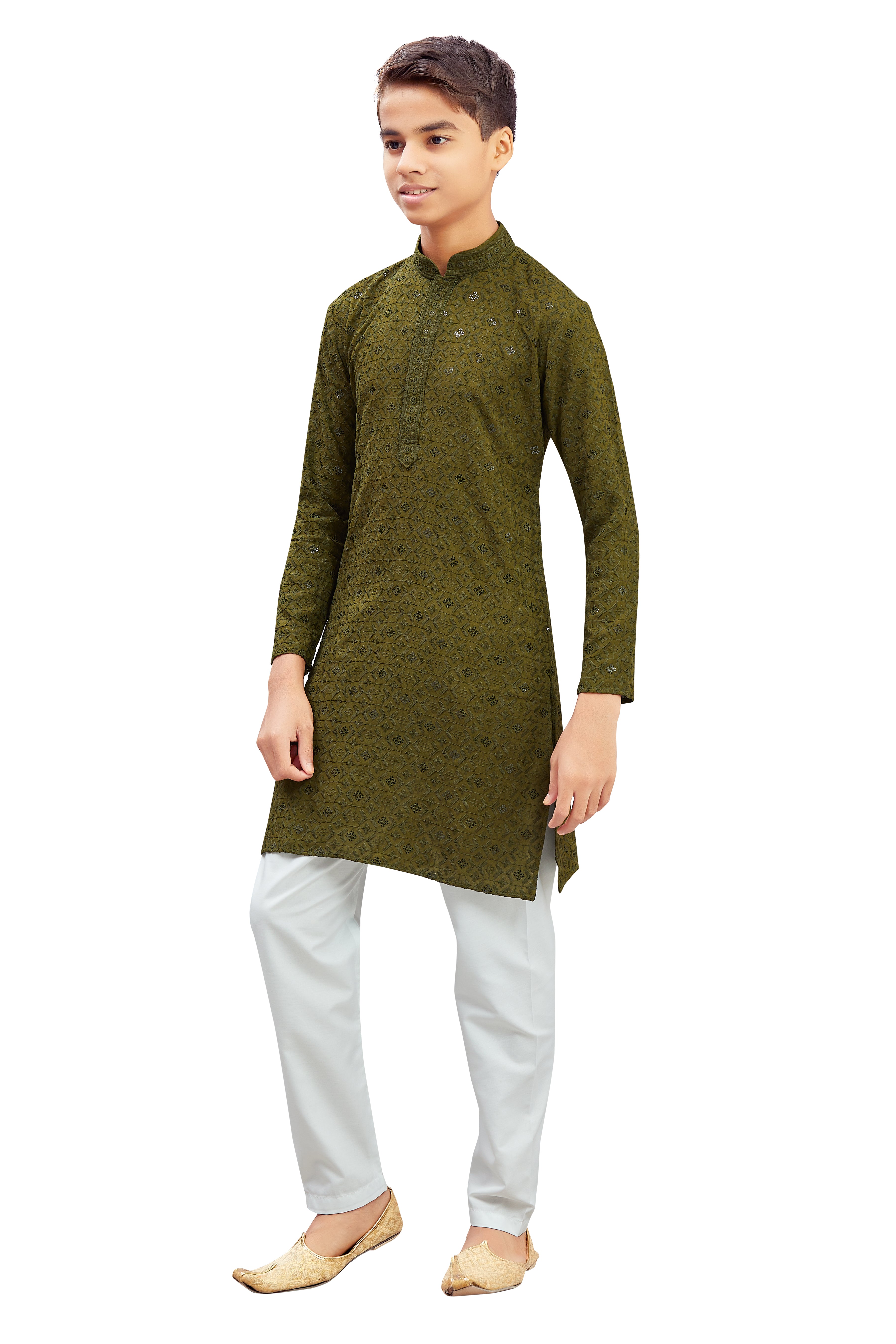 Boys Embroidered Kurta Set