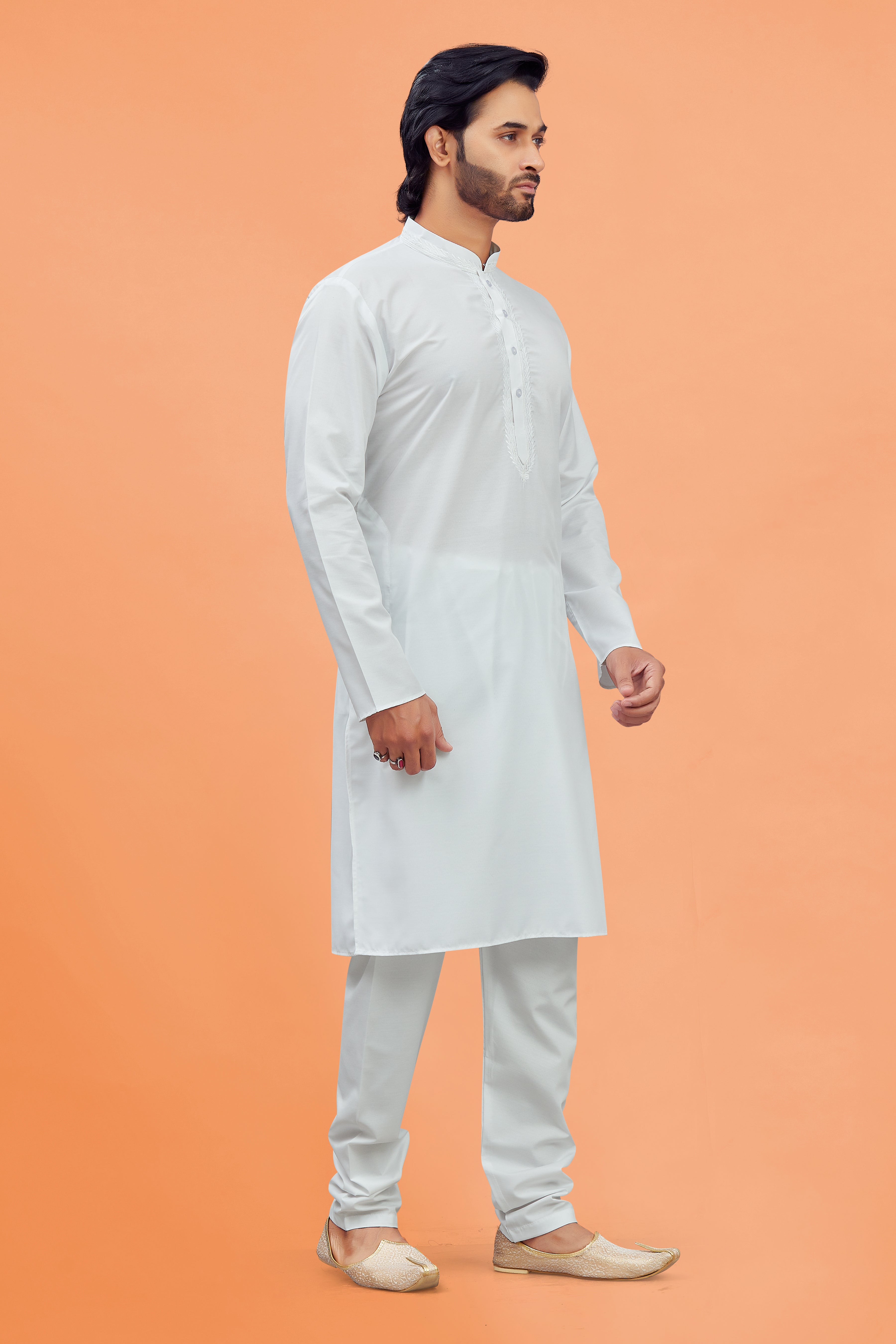 Mens Plain Kurta Set - Roop Darshan