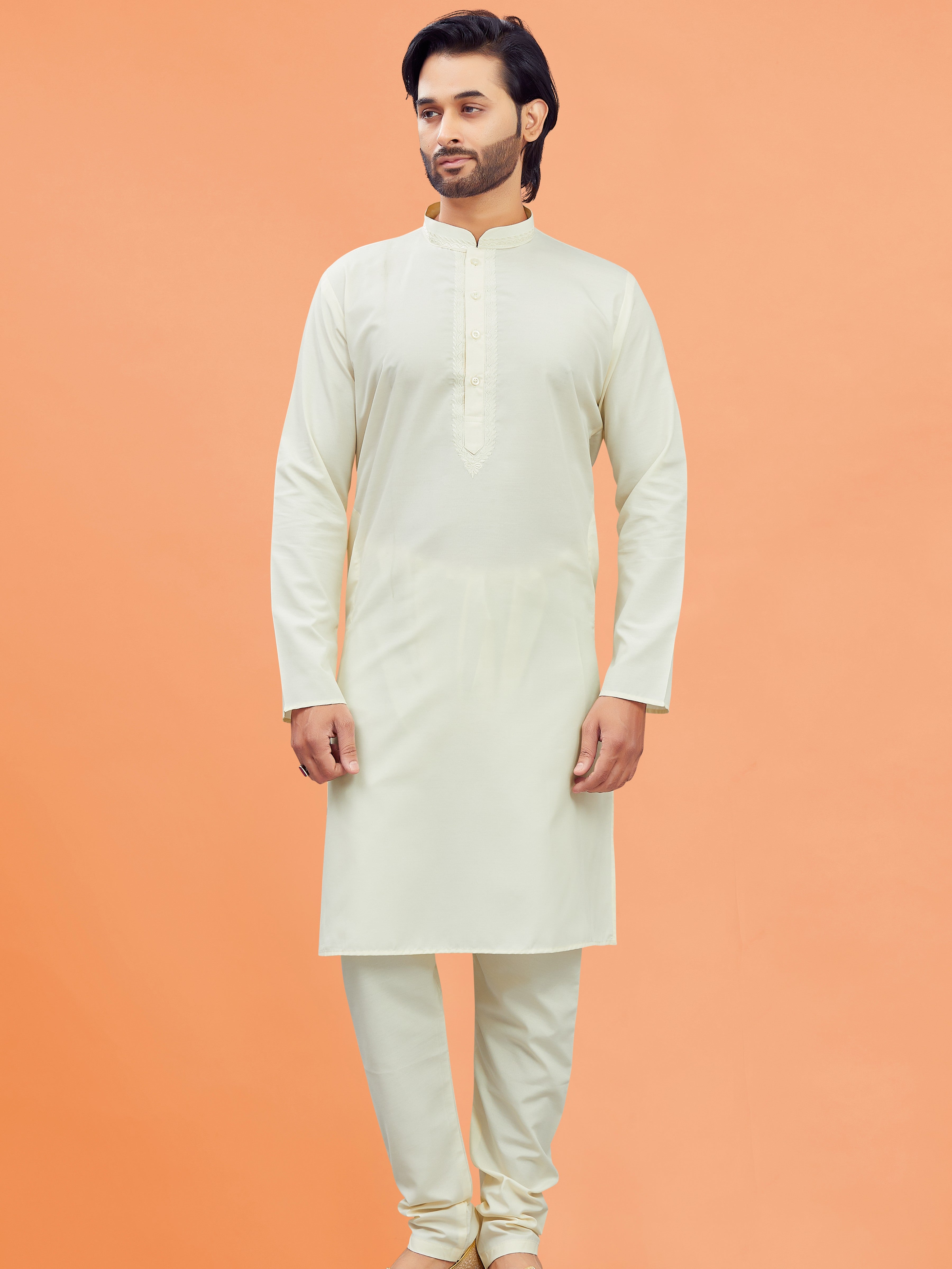 Mens Plain Kurta Set - Roop Darshan
