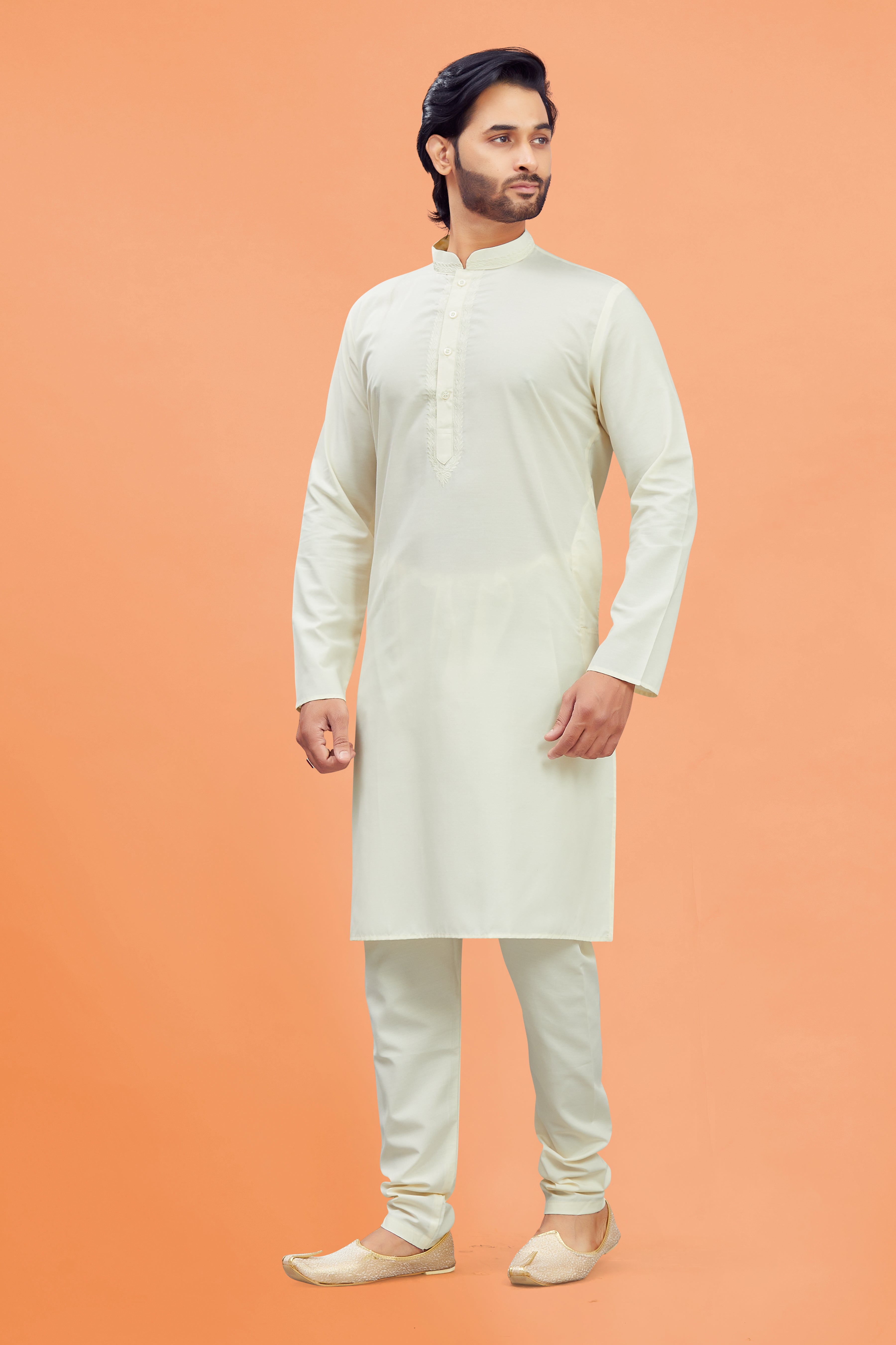 Mens Plain Kurta Set - Roop Darshan