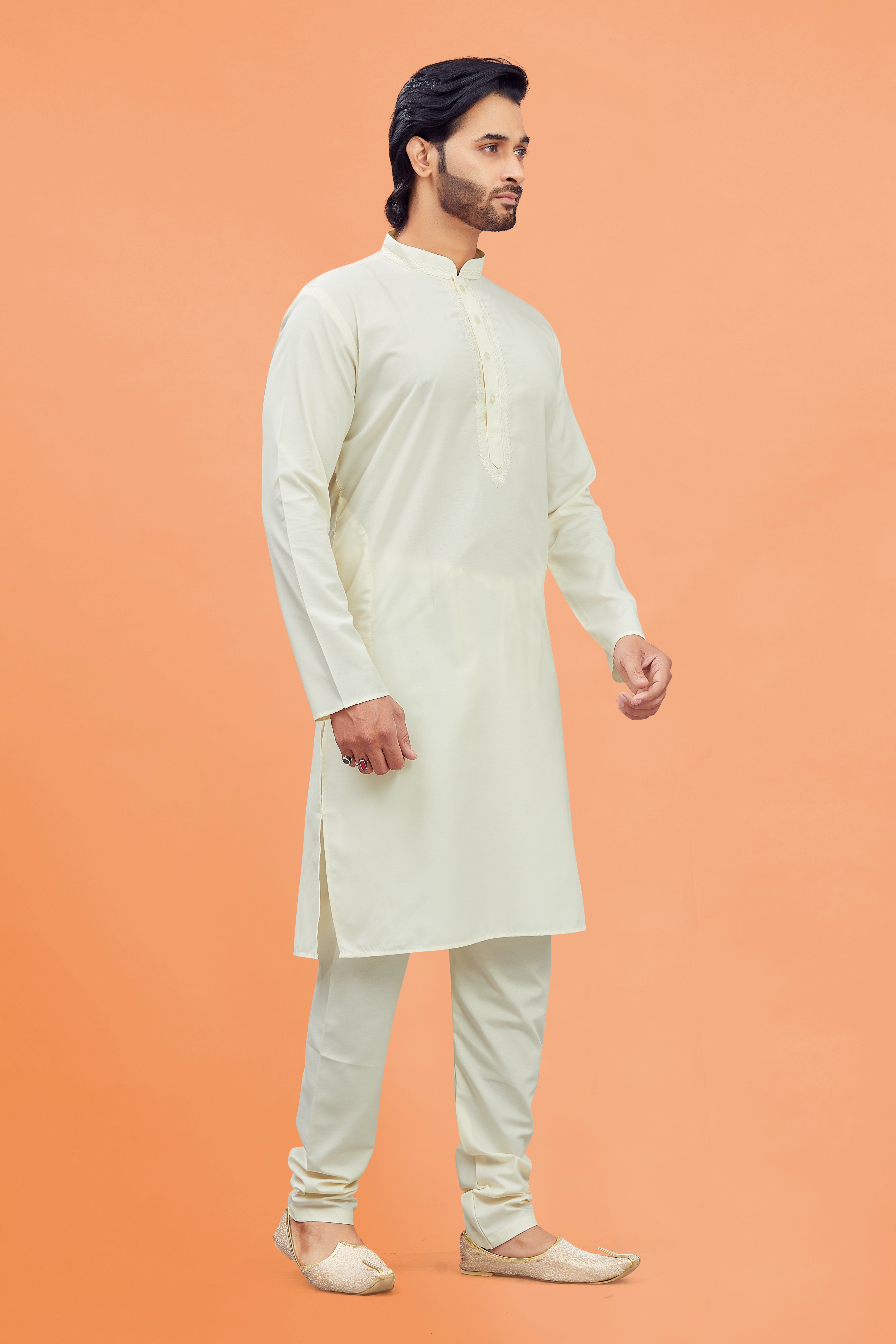 Mens Plain Kurta Set - Roop Darshan