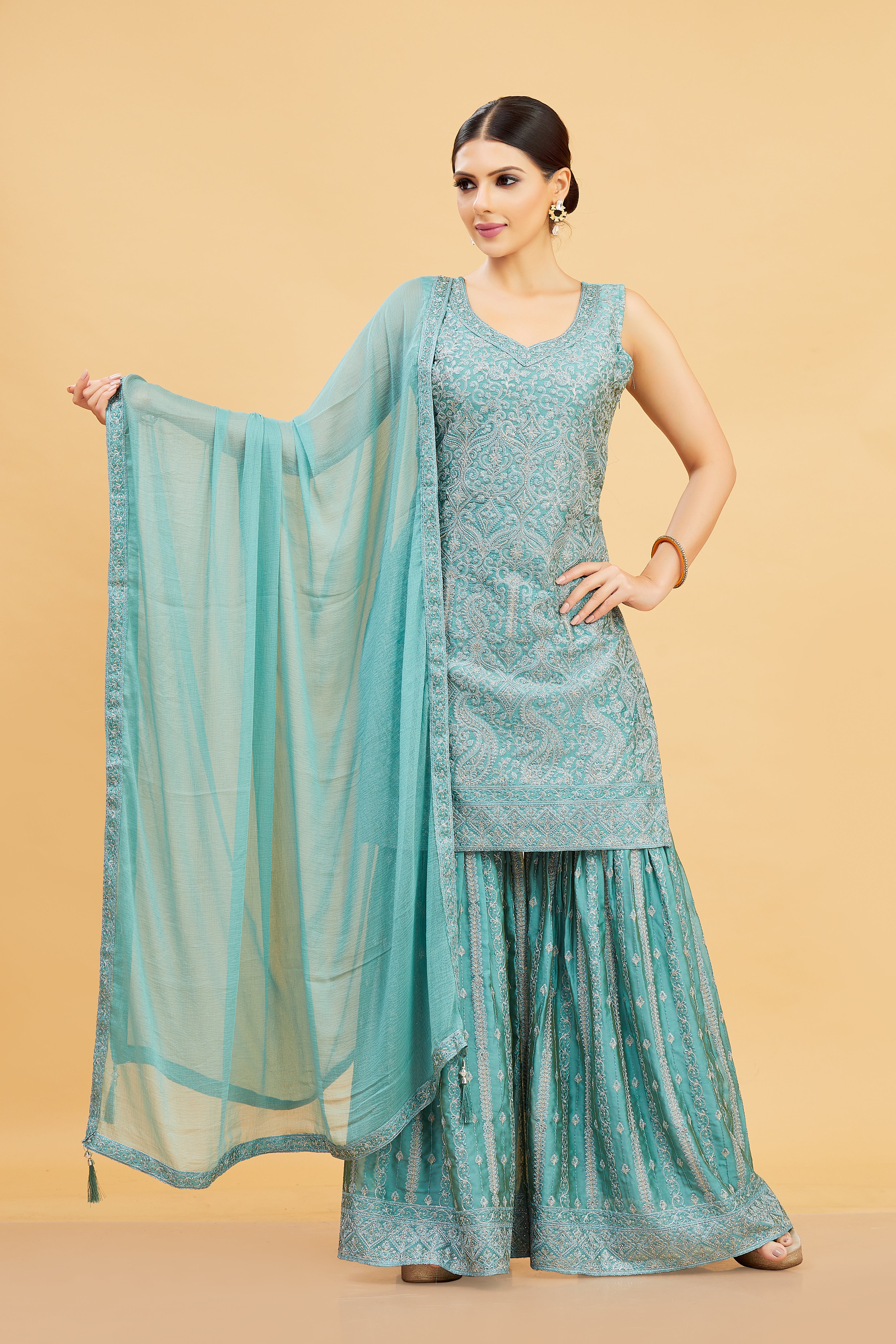 Riya Sharara Suit - Roop Darshan