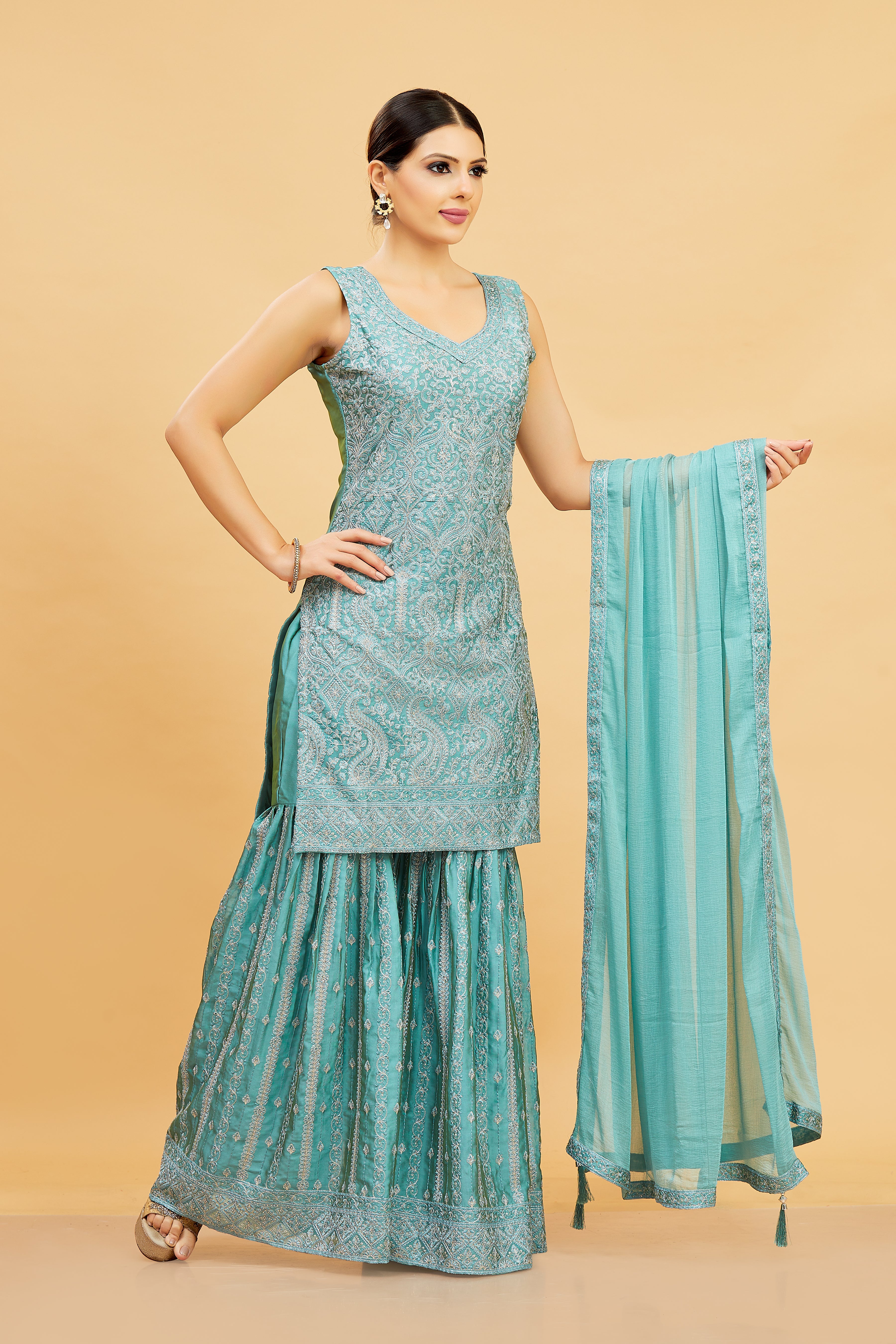 Riya Sharara Suit - Roop Darshan