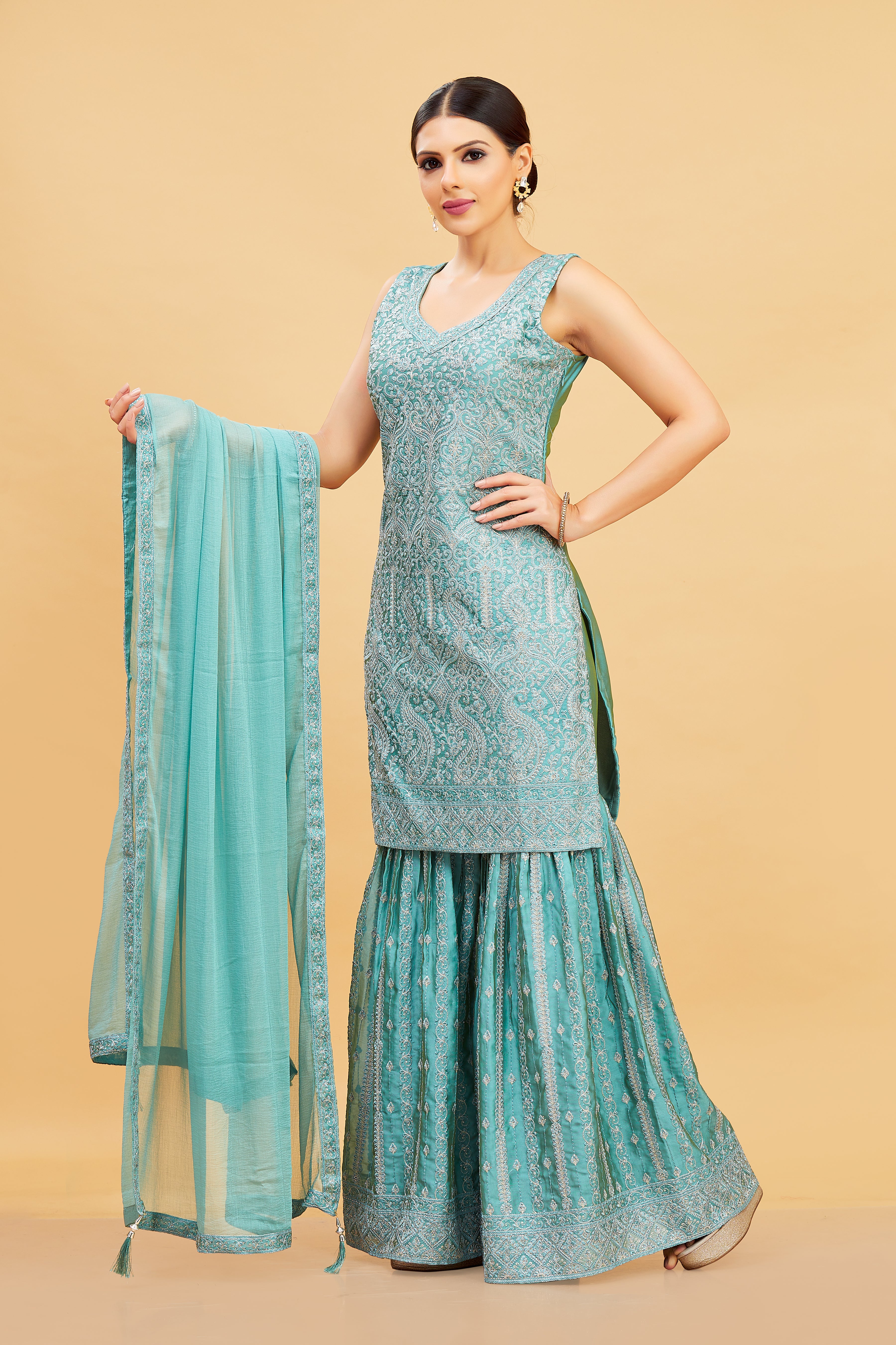 Riya Sharara Suit - Roop Darshan