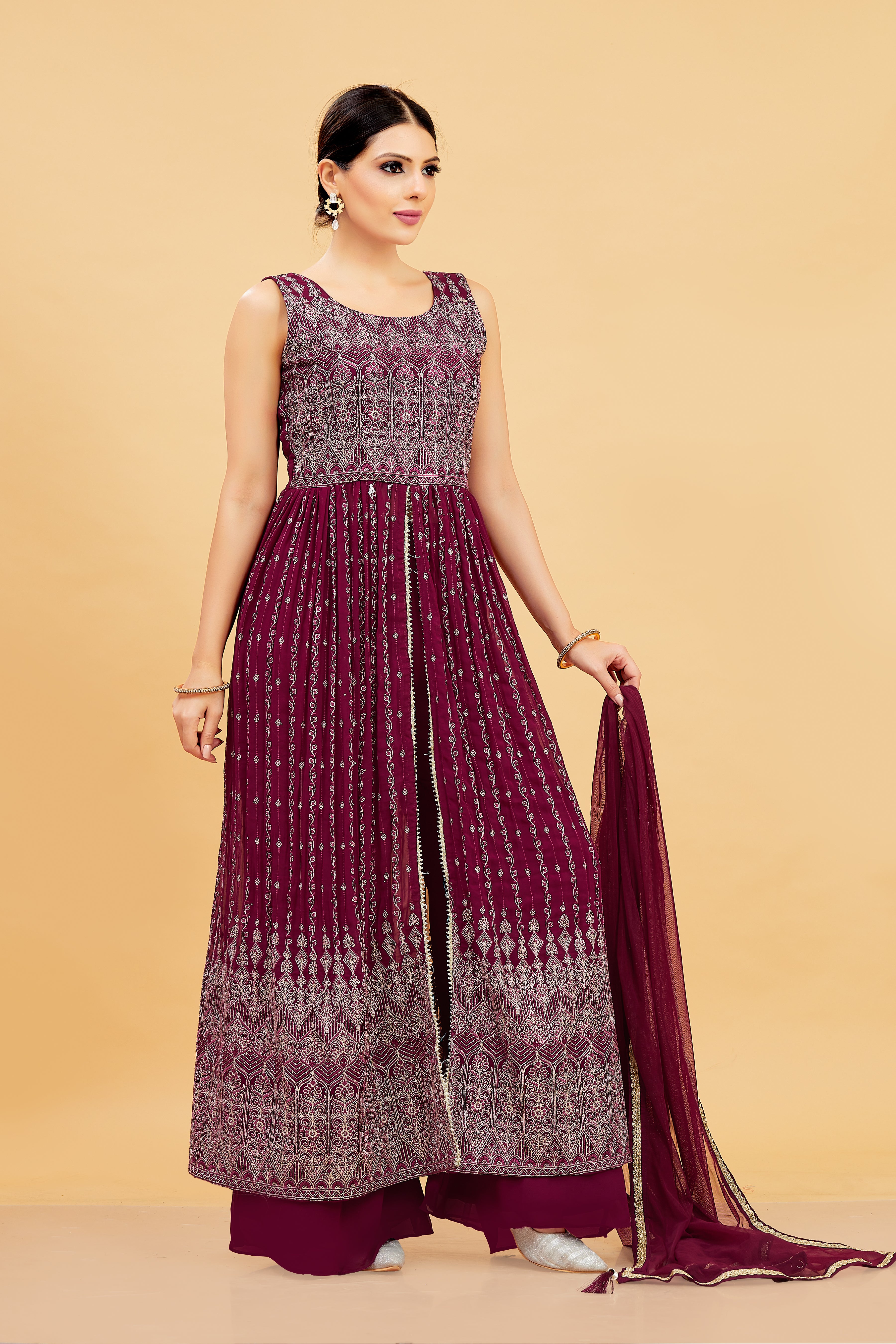 Maya Plazzo Suit - Roop Darshan