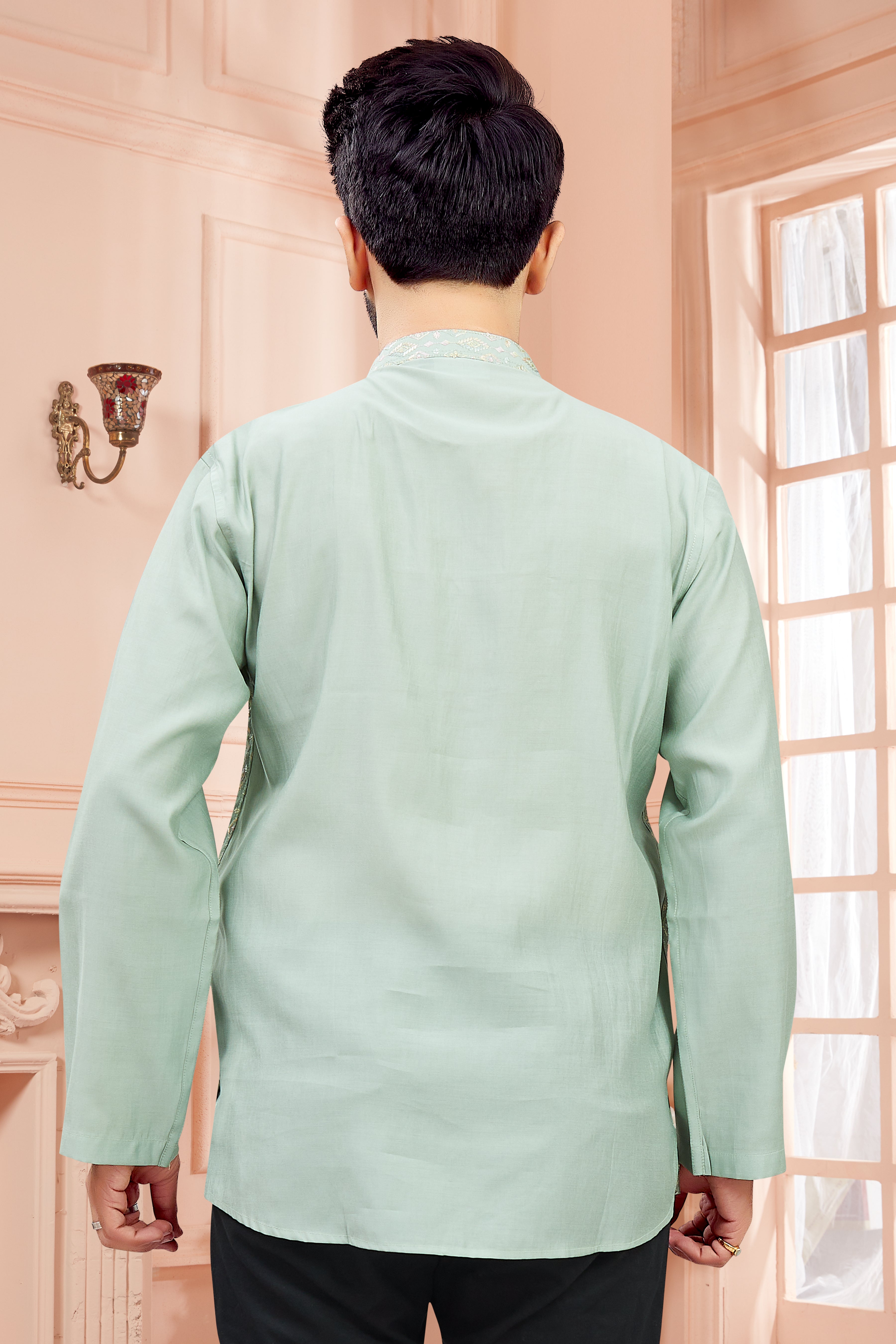 Mens Embroidered Kurta - Roop Darshan