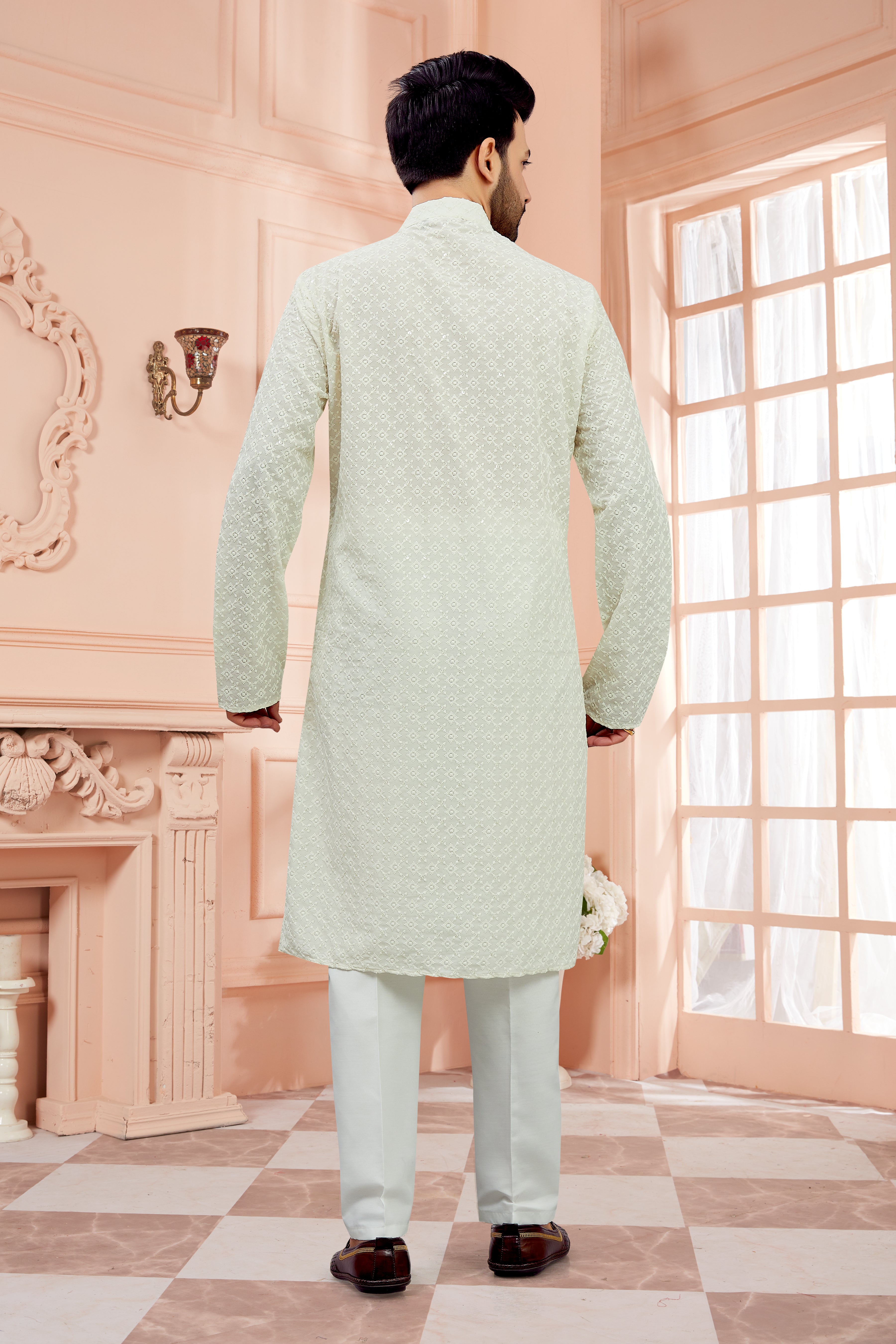 Mens Resham Kurta Set - Roop Darshan