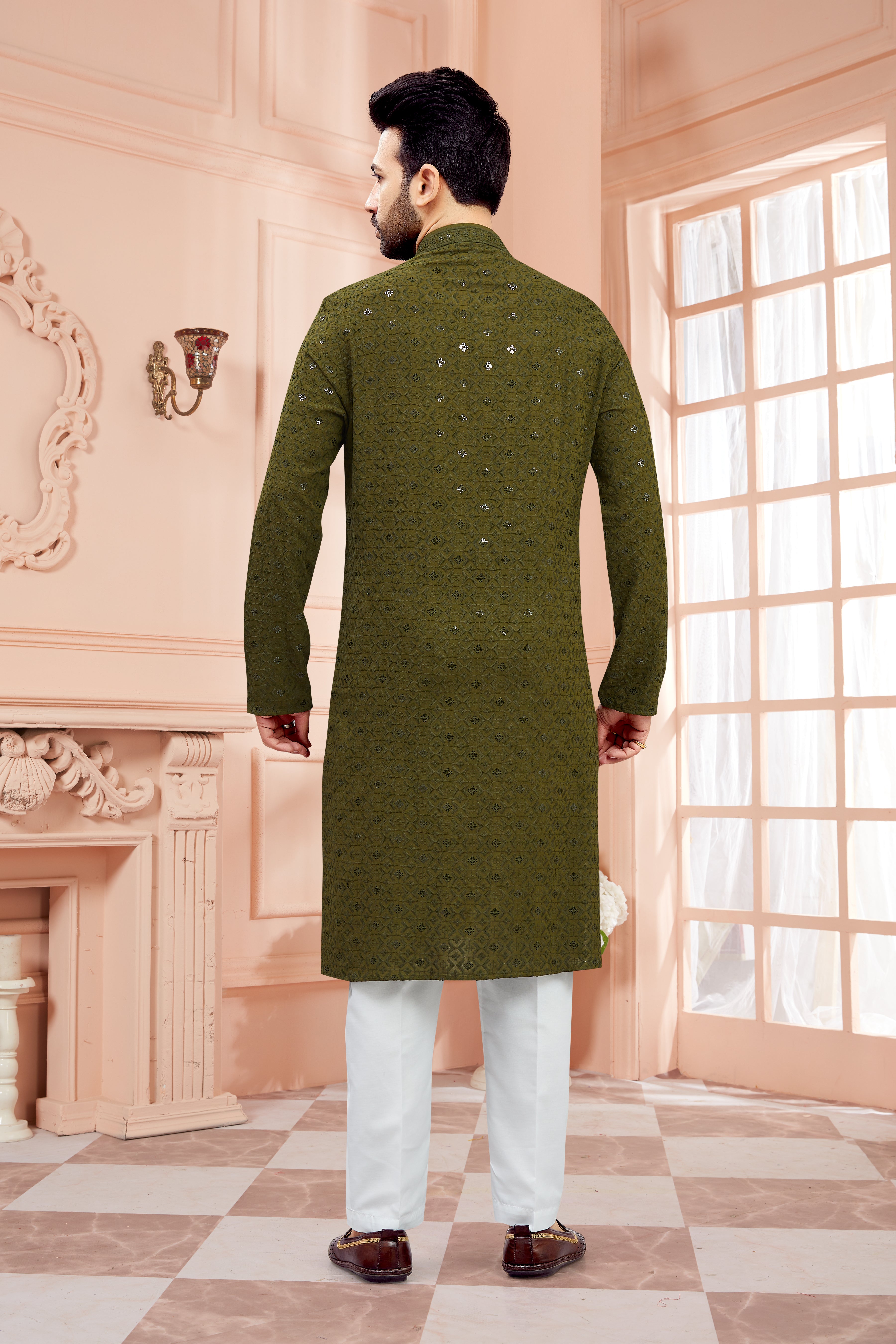 Mens Resham Kurta Set - Roop Darshan