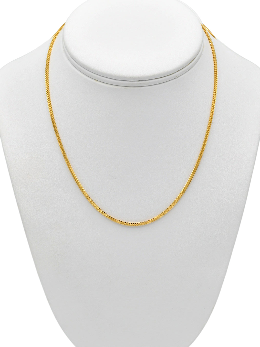 22ct Gold Fox Tail Chain - 45 cm - Roop Darshan