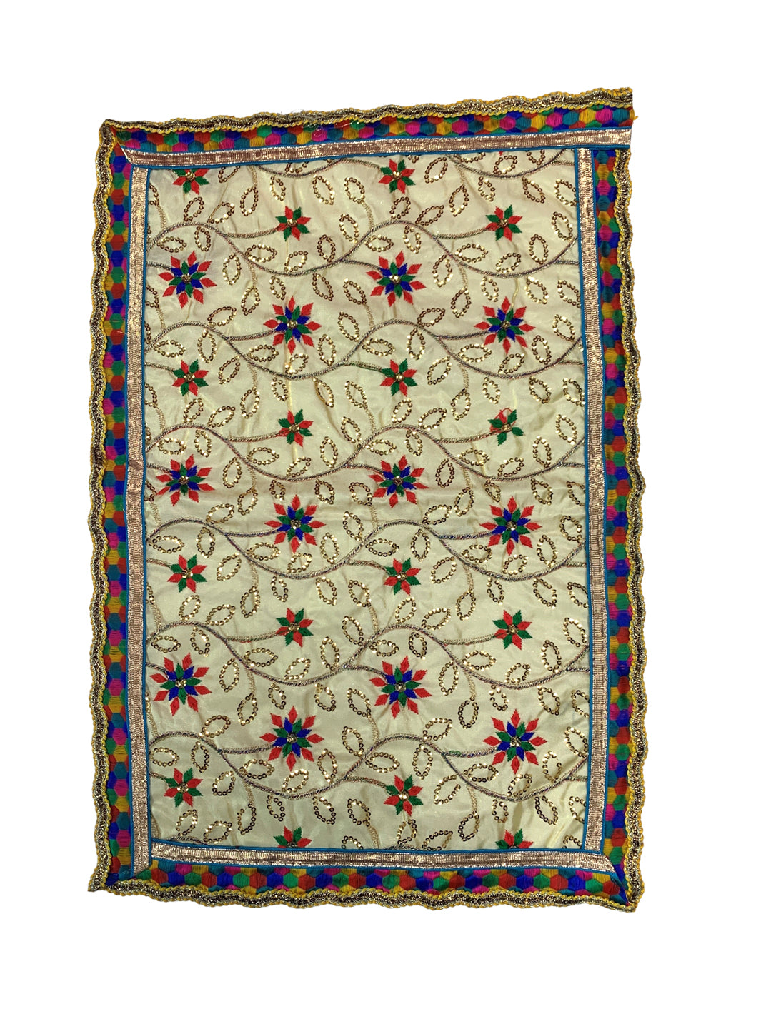 Embroidered Mata Chunri 50cm x 32cm - Roop Darshan