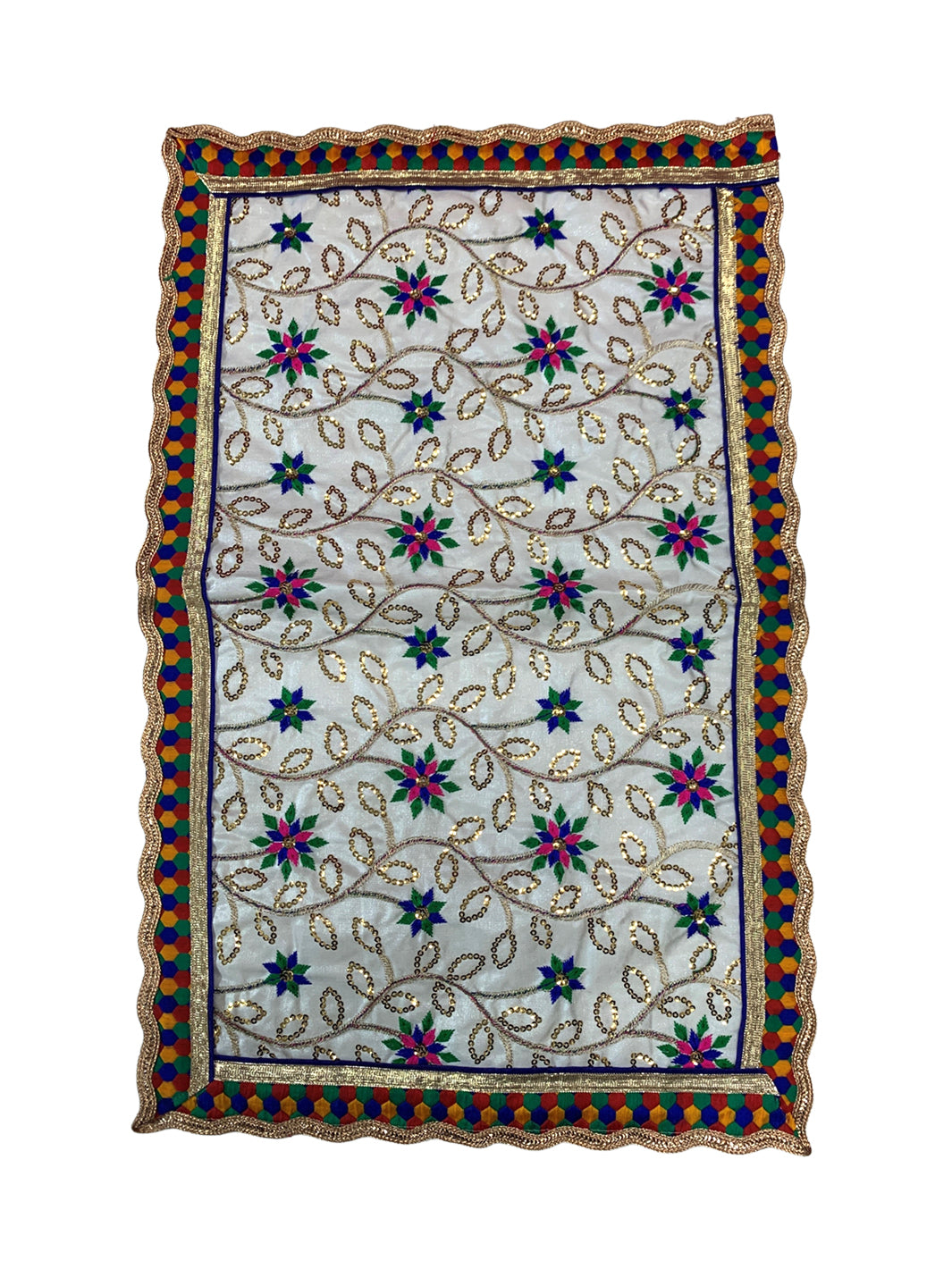 Embroidered Mata Chunri 50cm x 32cm - Roop Darshan