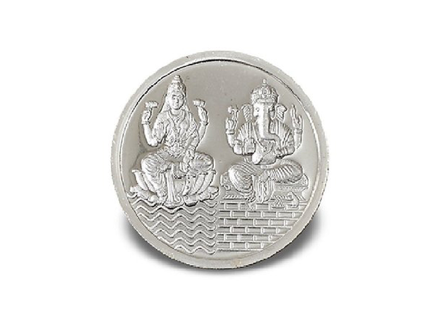 10 Grams Silver Laxmiji & Ganesha Coin - Roop Darshan