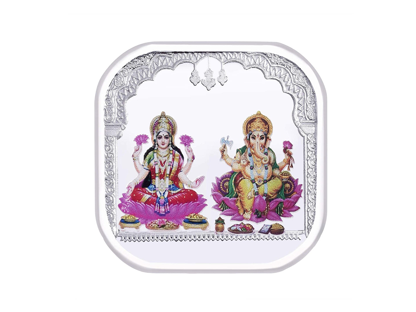 20 Gram Silver Mina Laxmiji & Ganesha Coin - Roop Darshan