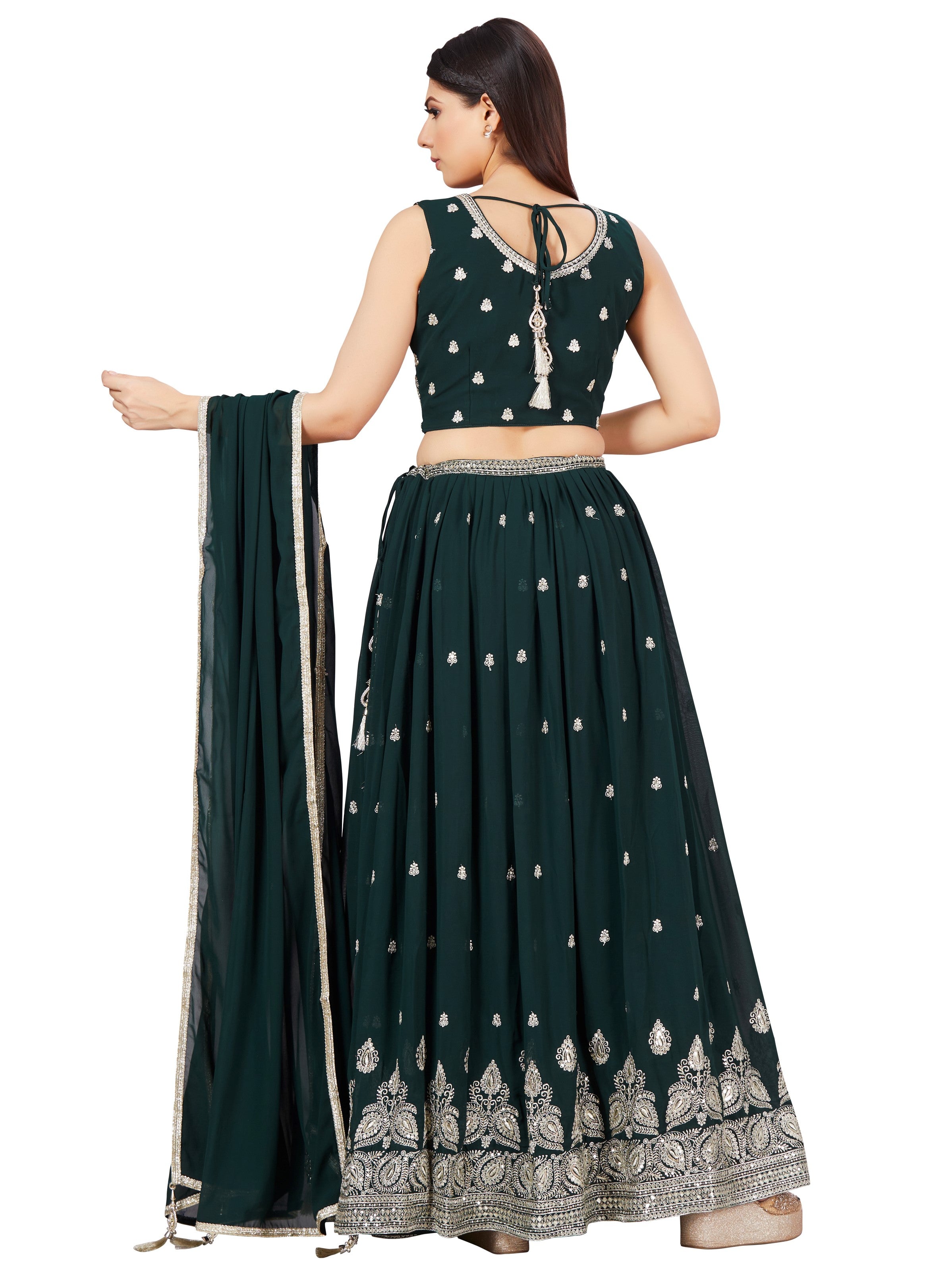 Neela Lehenga Choli - Roop Darshan