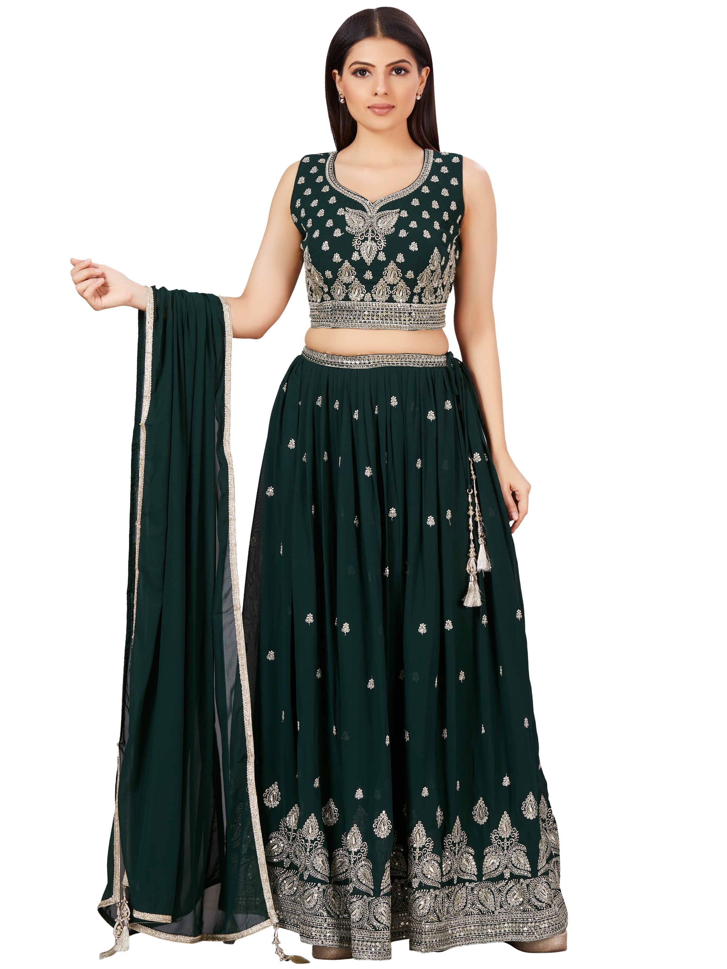 Neela Lehenga Choli - Roop Darshan