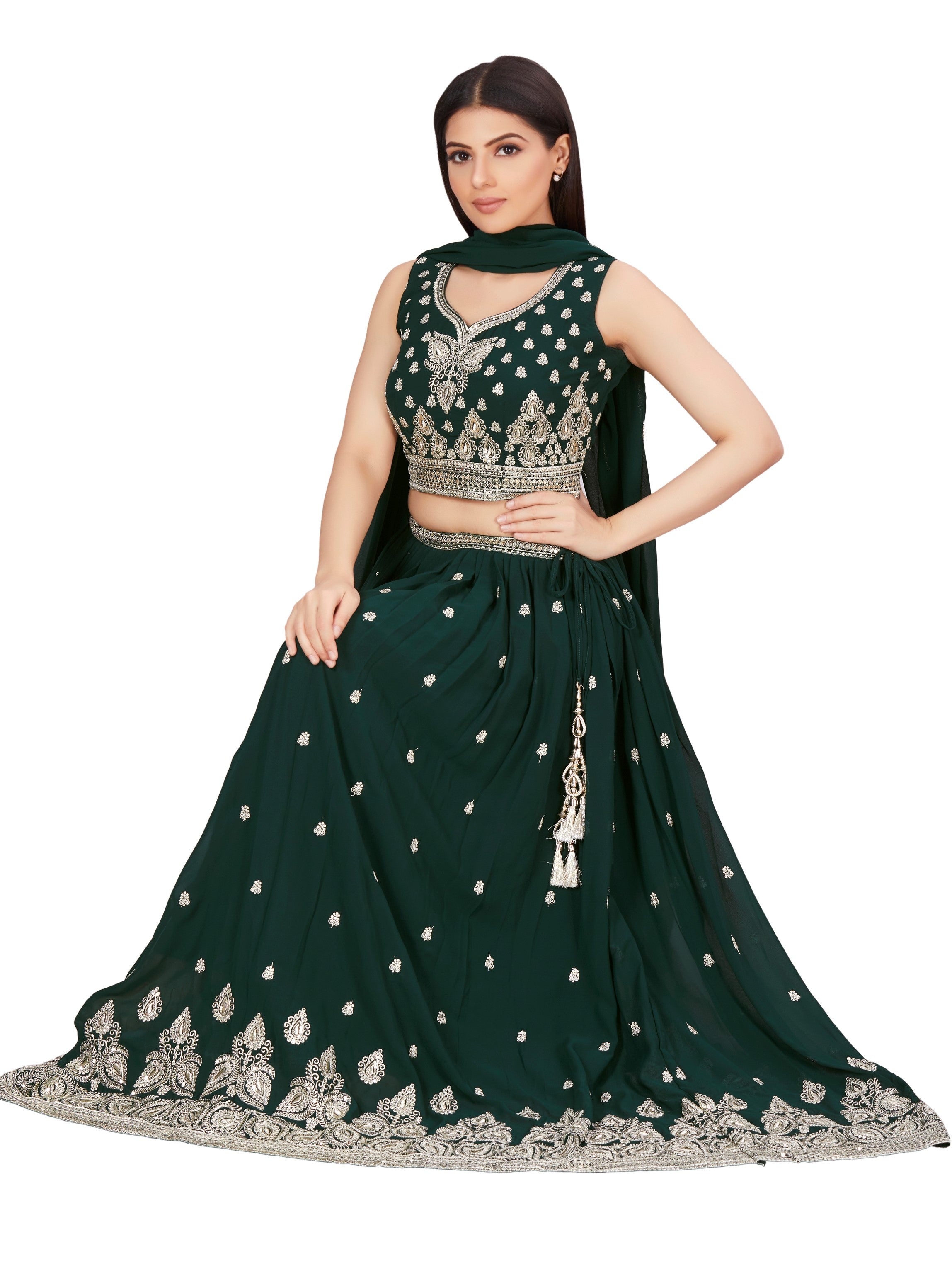 Neela Lehenga Choli - Roop Darshan