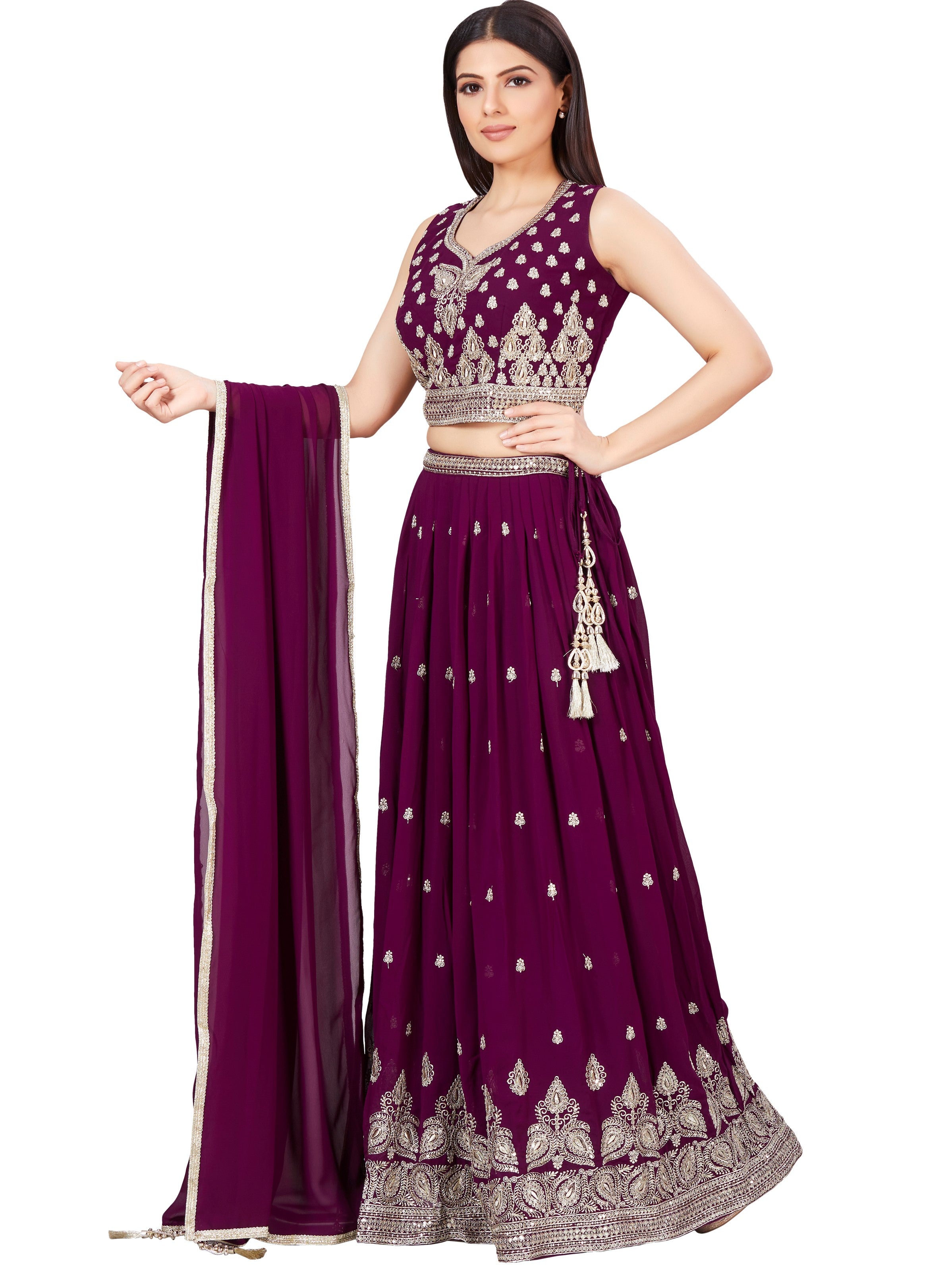 Neela Lehenga Choli - Roop Darshan
