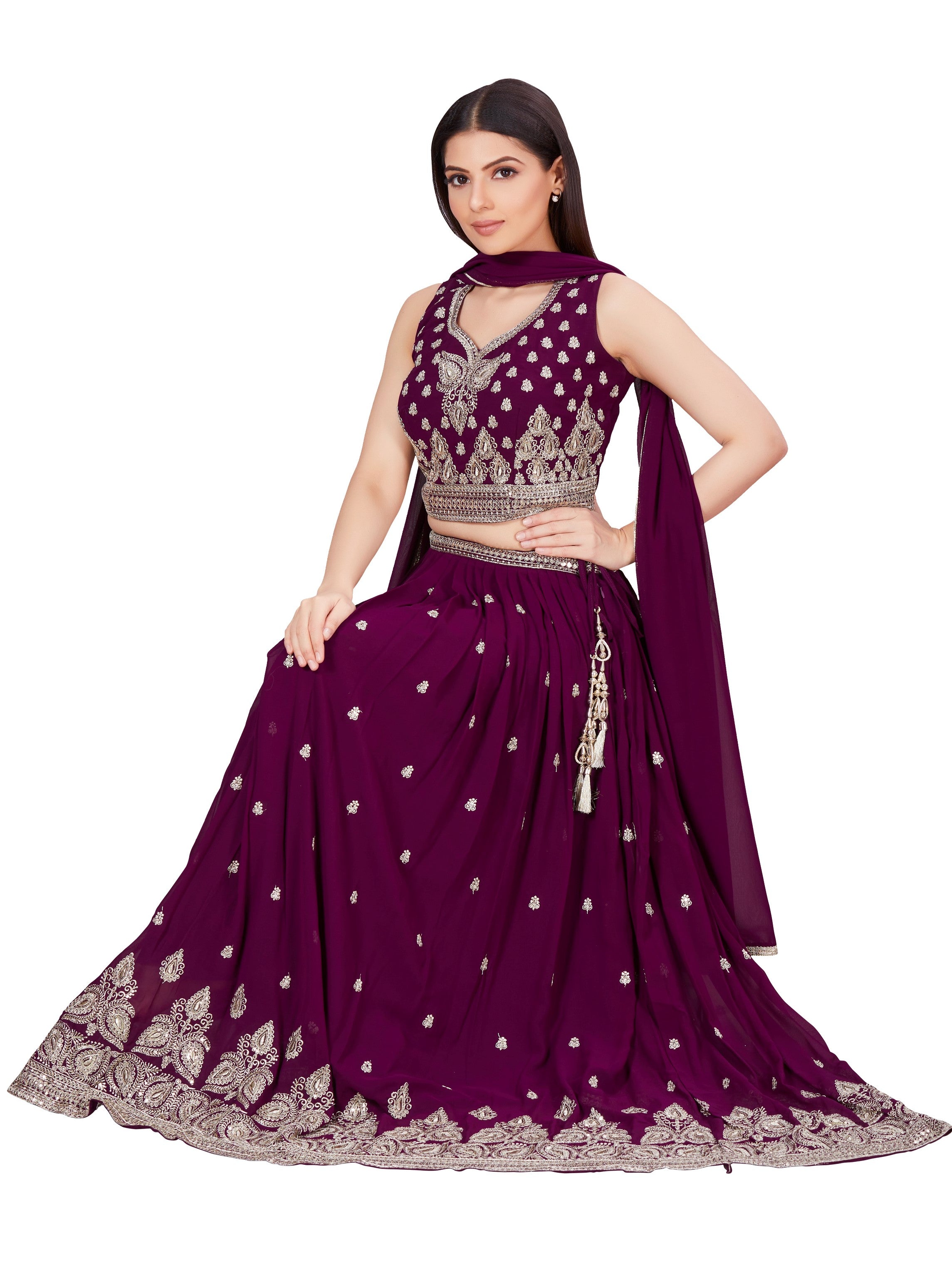 Neela Lehenga Choli - Roop Darshan