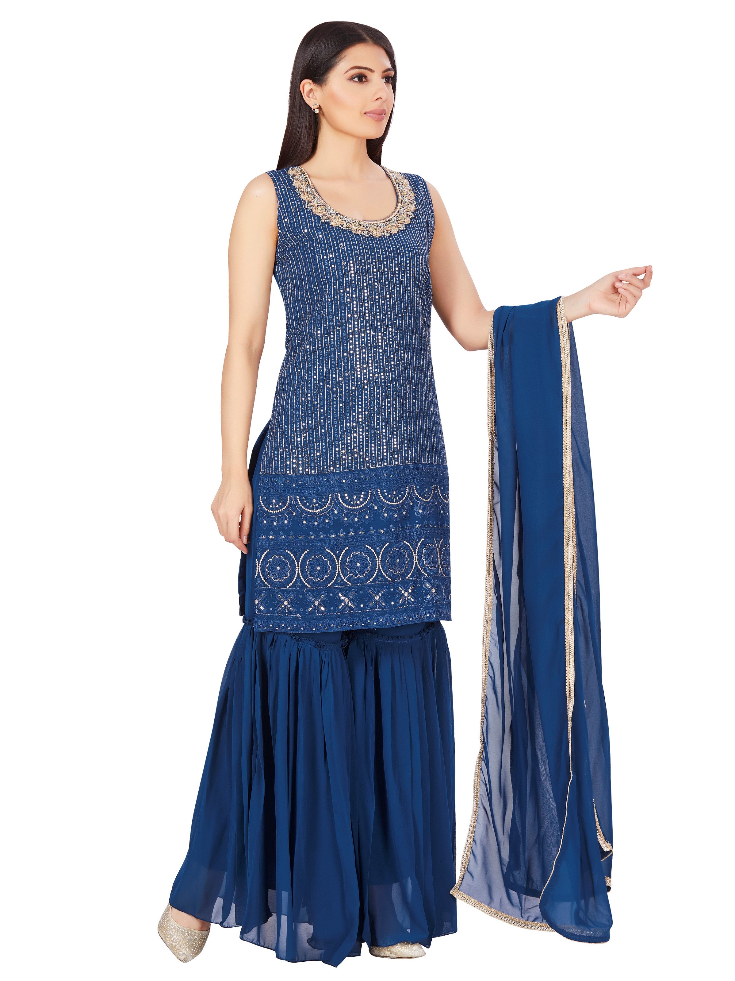 Dirsa Sharara Suit - Roop Darshan