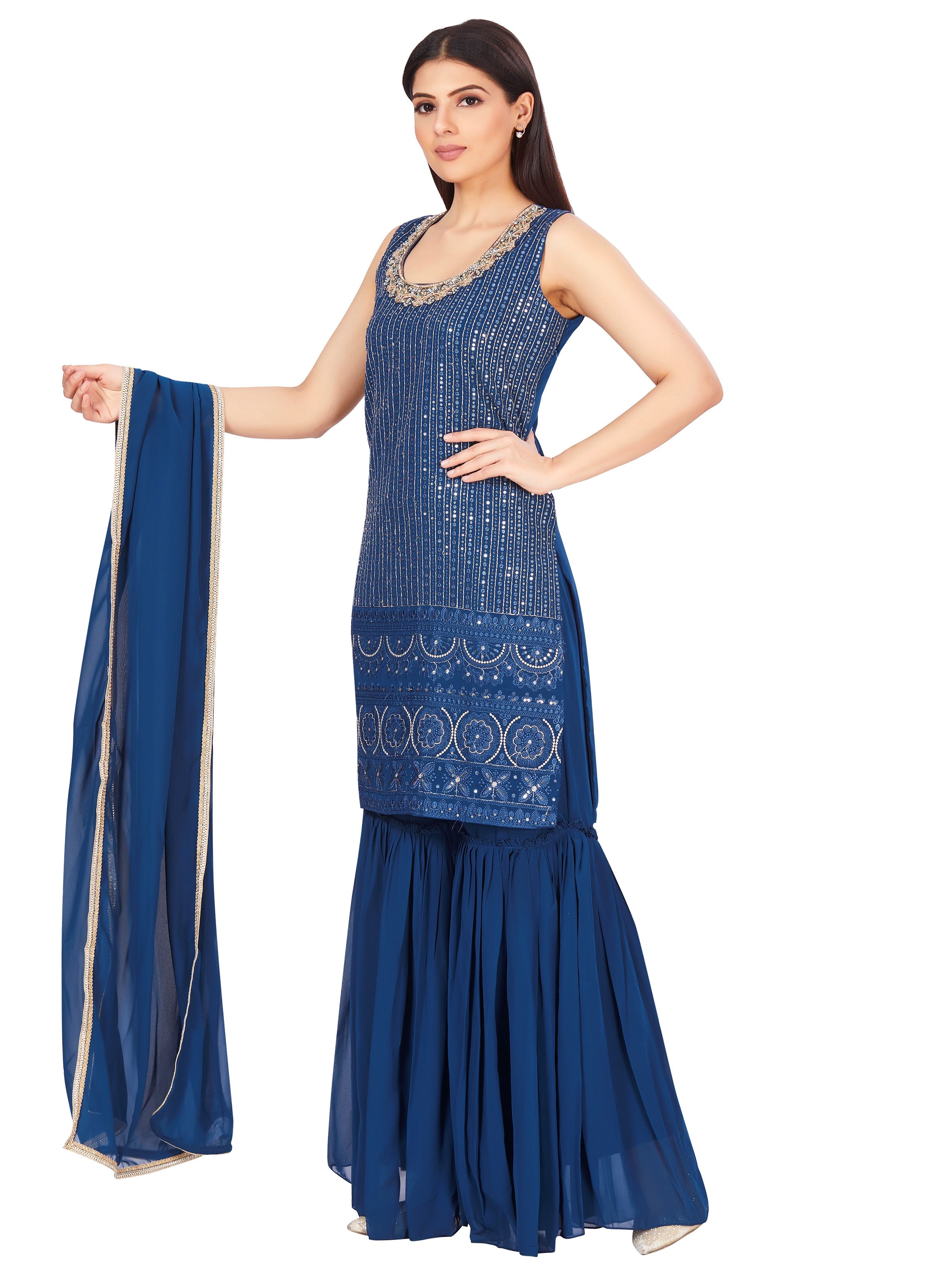 Dirsa Sharara Suit - Roop Darshan