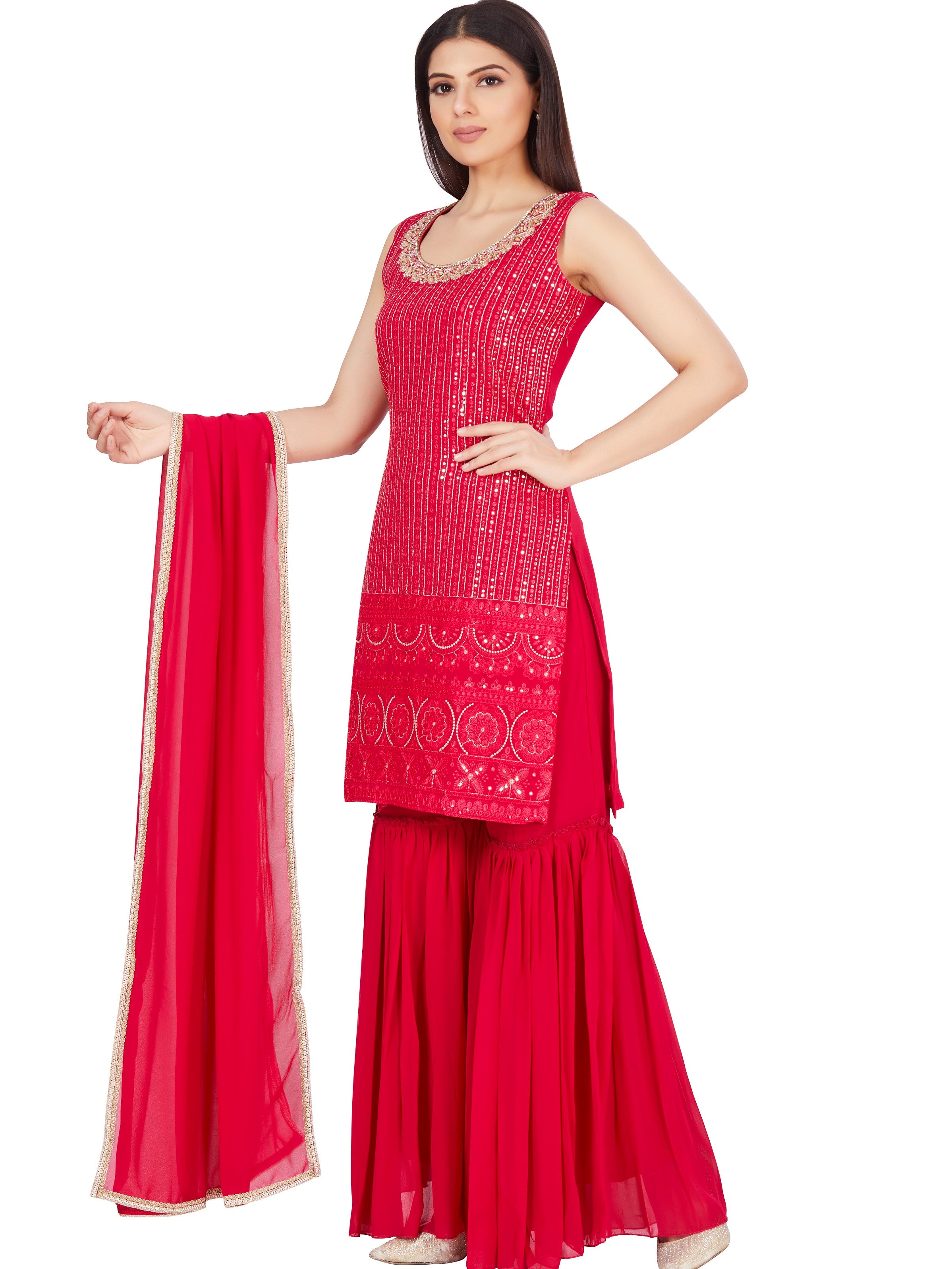 Dirsa Sharara Suit - Roop Darshan