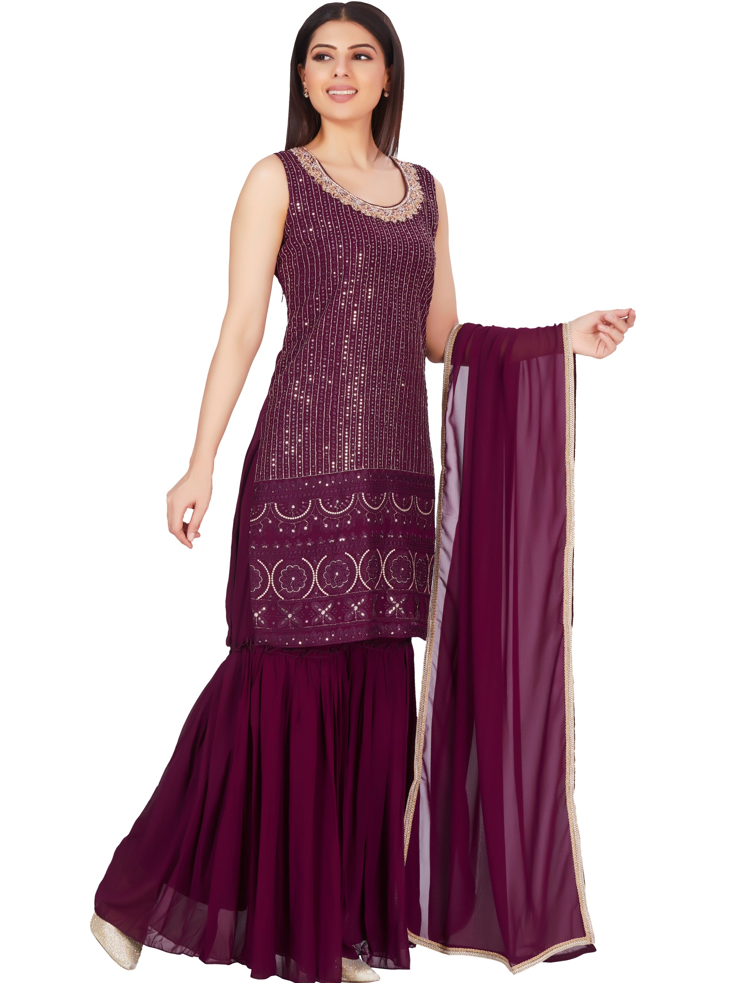 Dirsa Sharara Suit - Roop Darshan