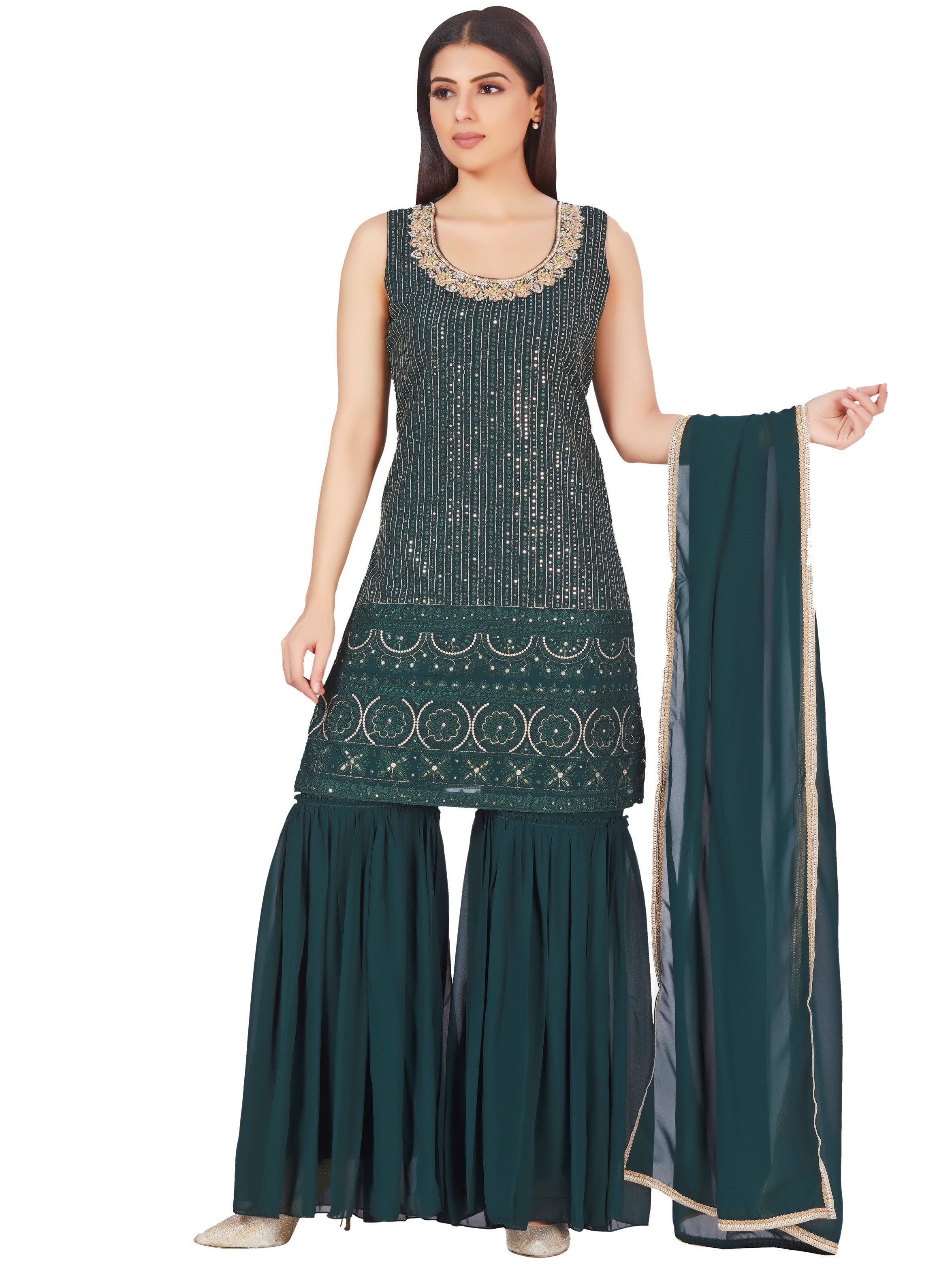 Dirsa Sharara Suit - Roop Darshan