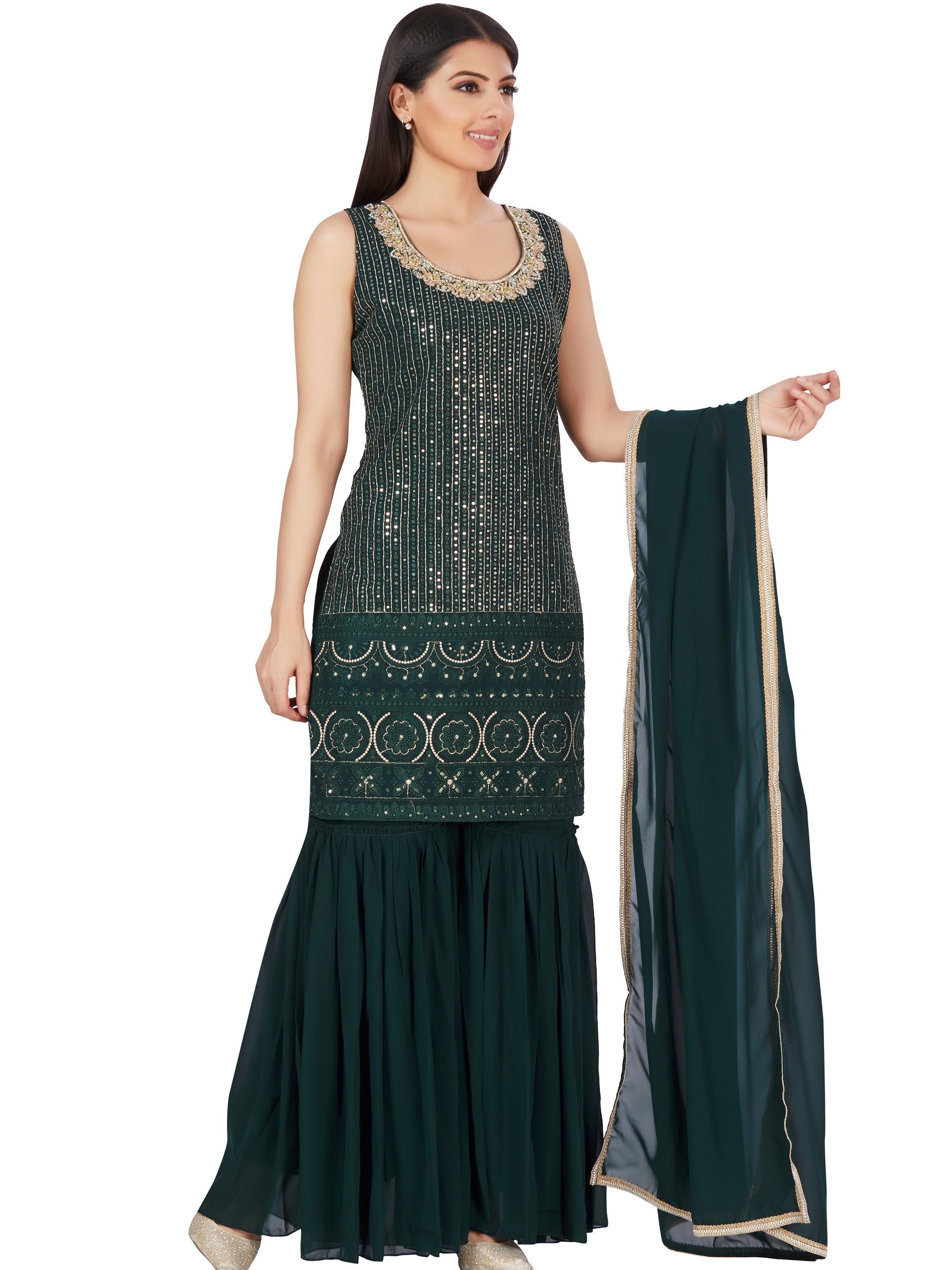 Dirsa Sharara Suit - Roop Darshan