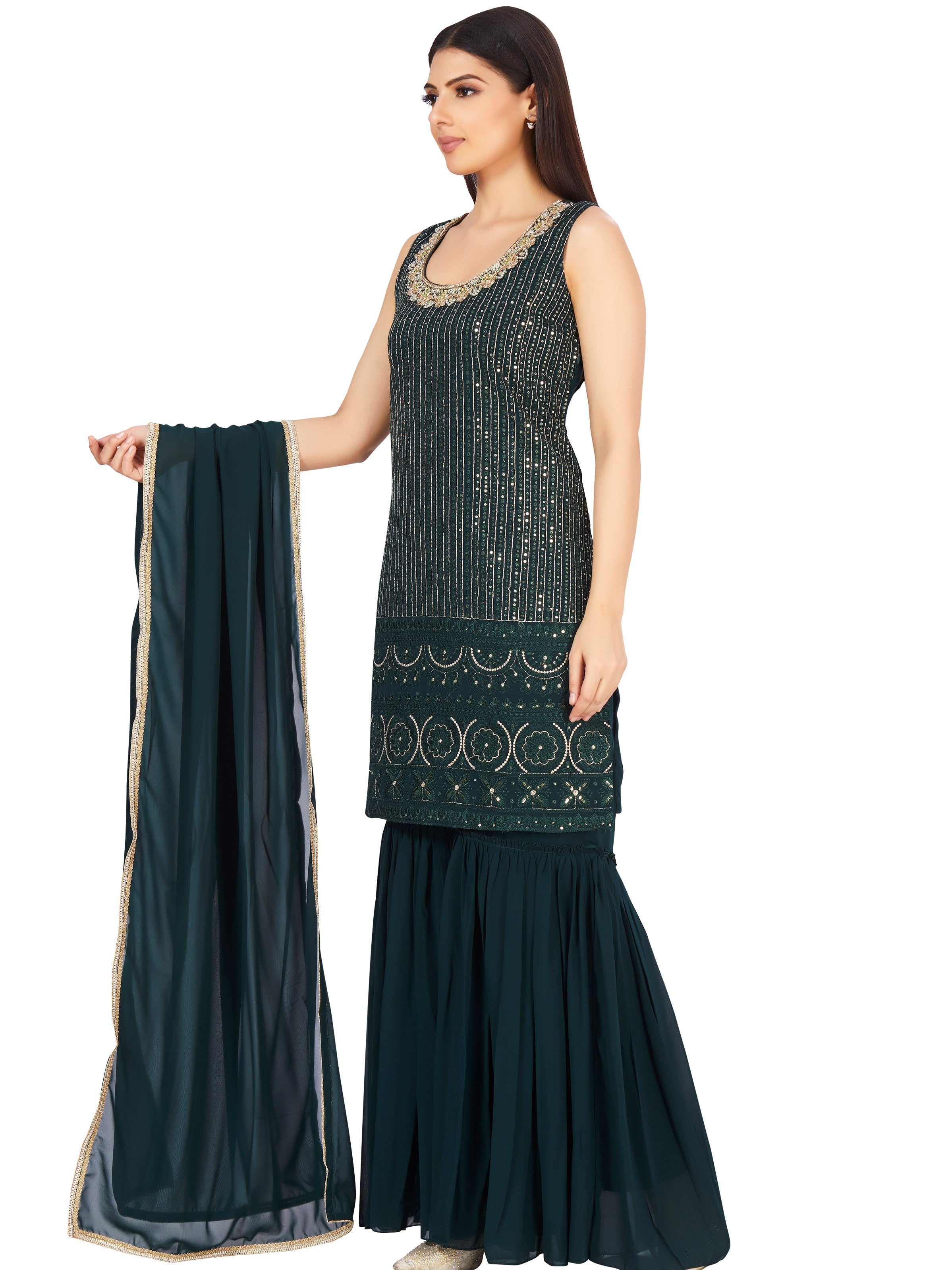 Dirsa Sharara Suit - Roop Darshan