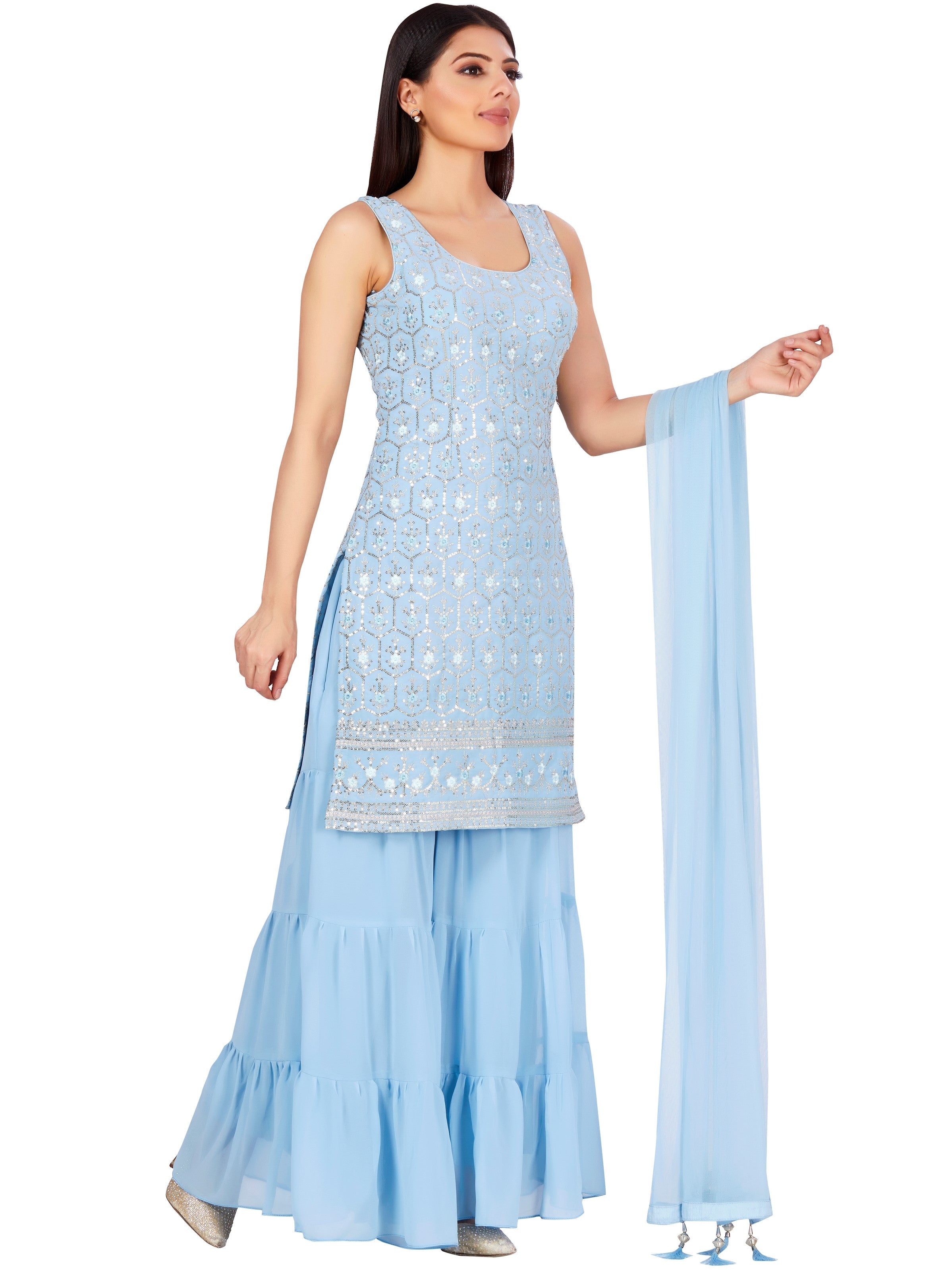 Afsana Sharara Suit - Roop Darshan