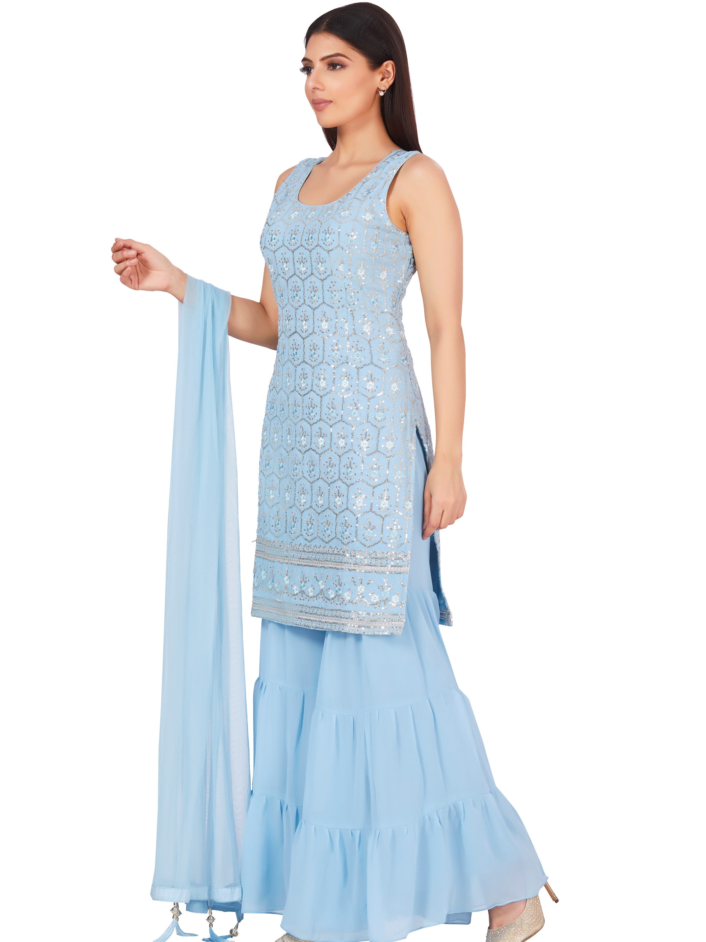 Afsana Sharara Suit - Roop Darshan