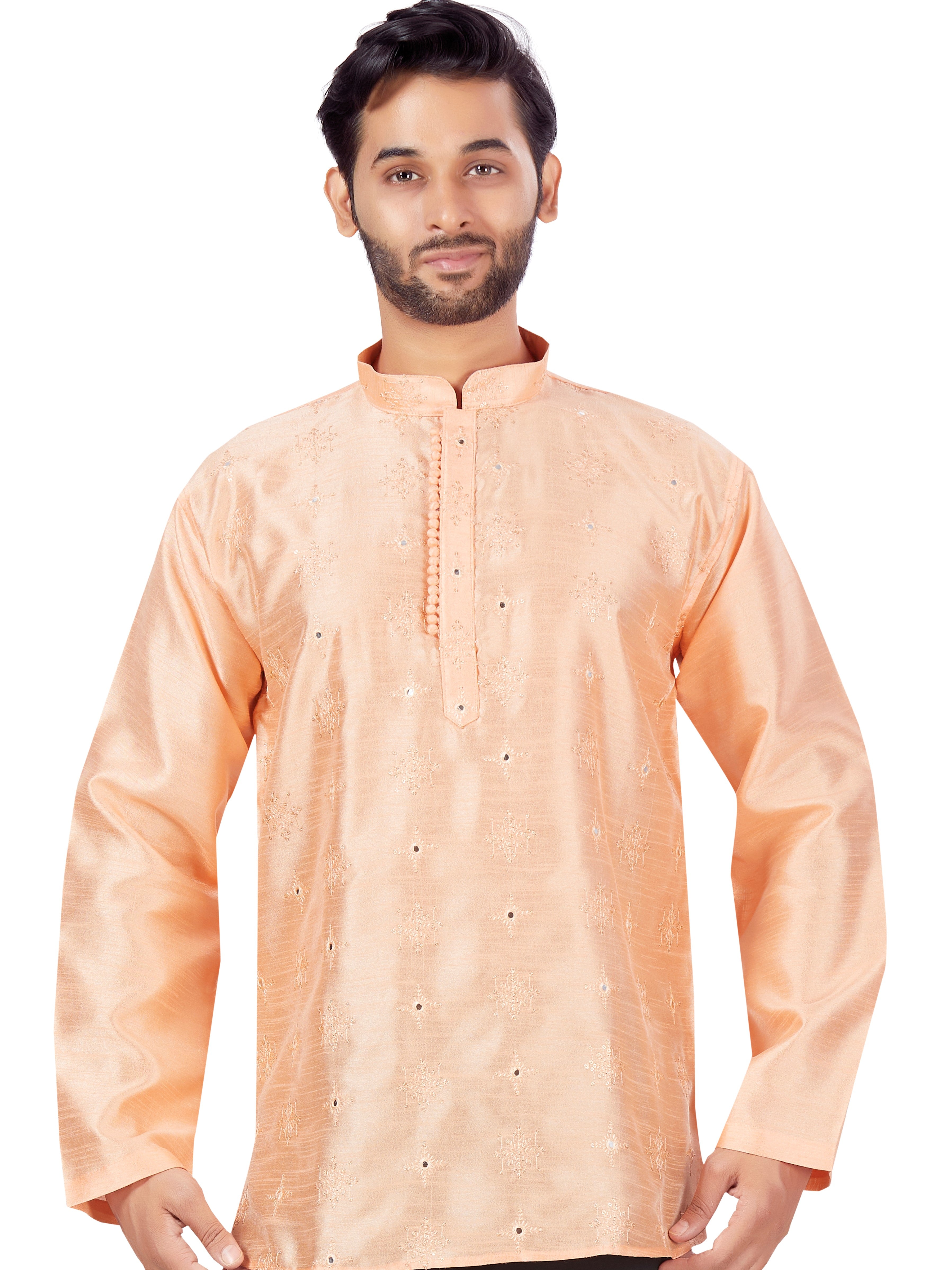 Mens Sequin Embroidered Kurti - Roop Darshan