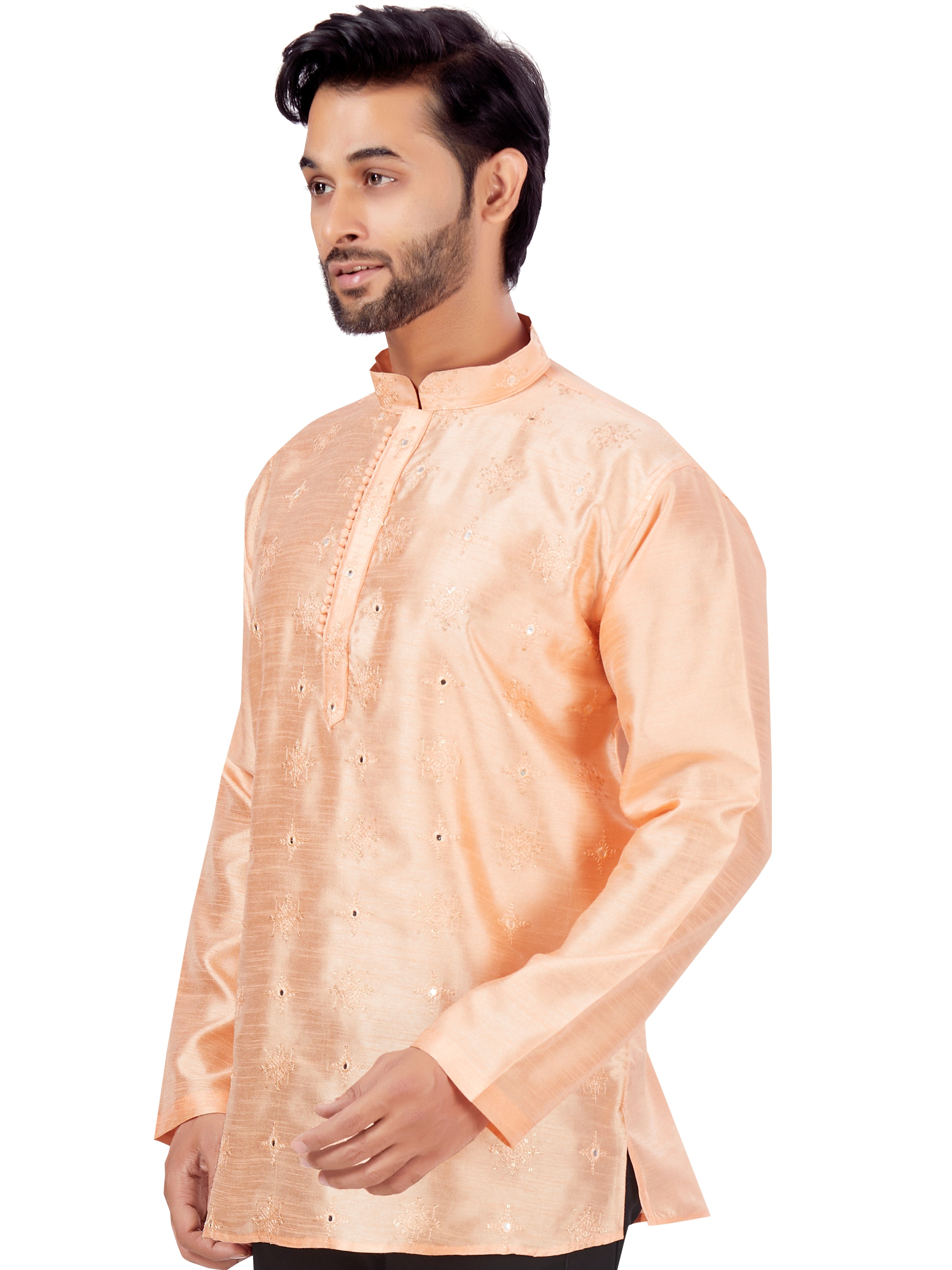 Mens Sequin Embroidered Kurti - Roop Darshan