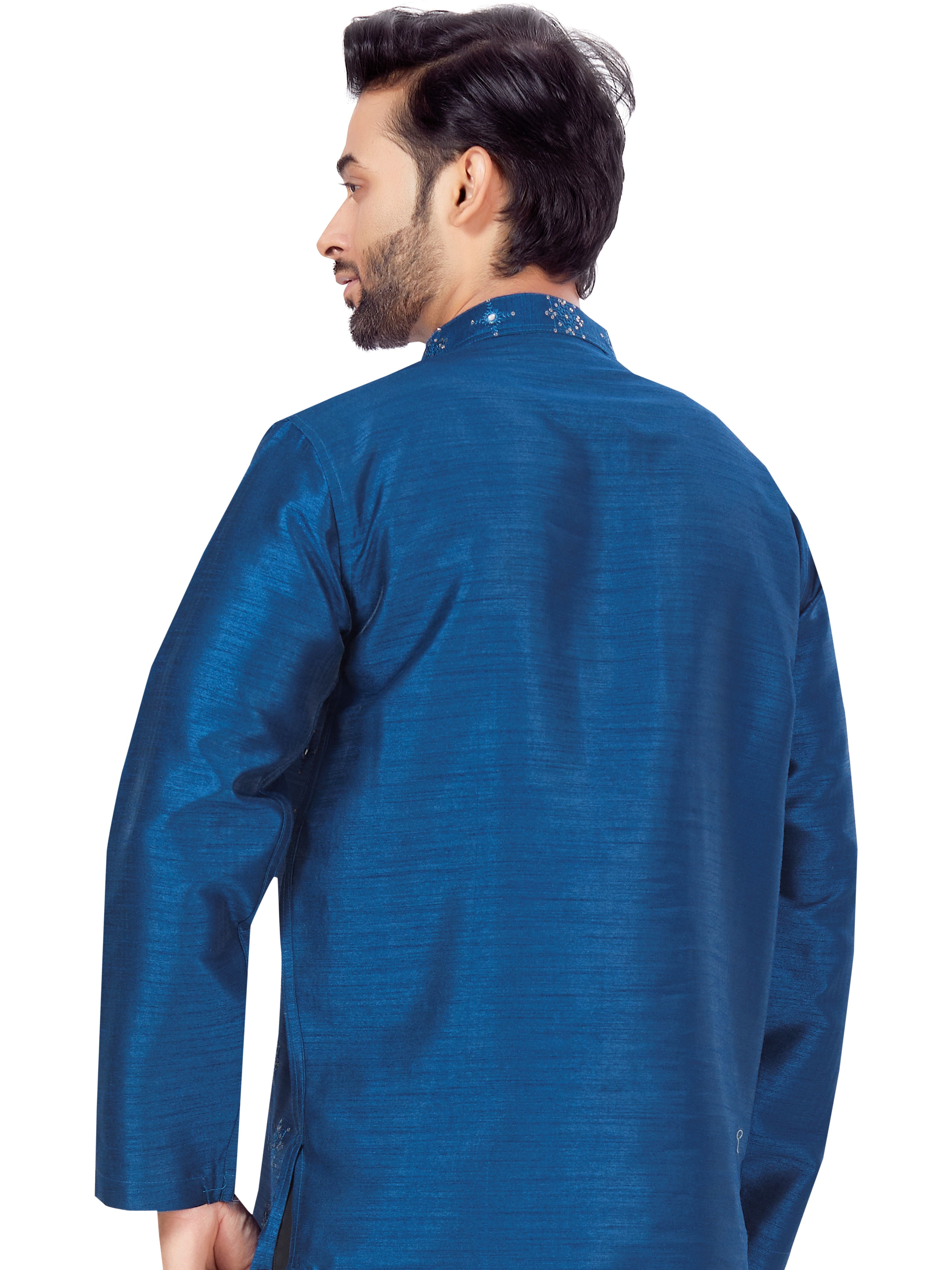 Mens Sequin Embroidered Kurti - Roop Darshan